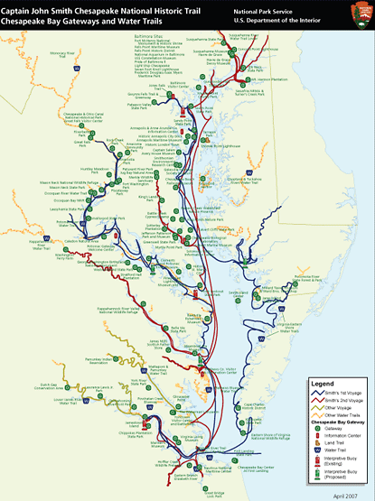 Captain John Smith Trail Map.gif
