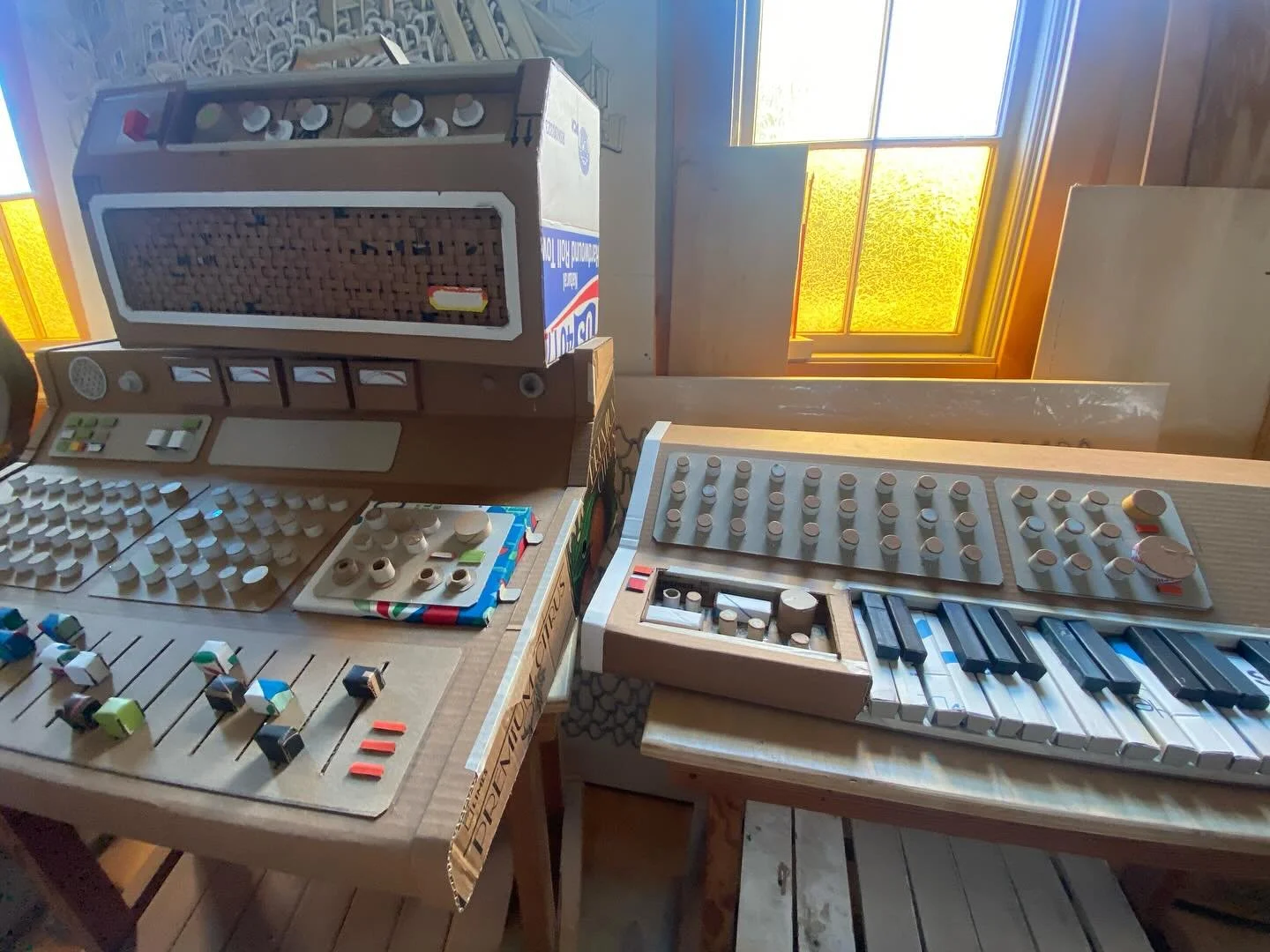 Order up! 🛎️ Custom sound gear. One macrocosmic mixer ✔️ Stay tuned. 🎶🎭🎥 #mixingboard #lostsouls #allroadsleadtosculpture