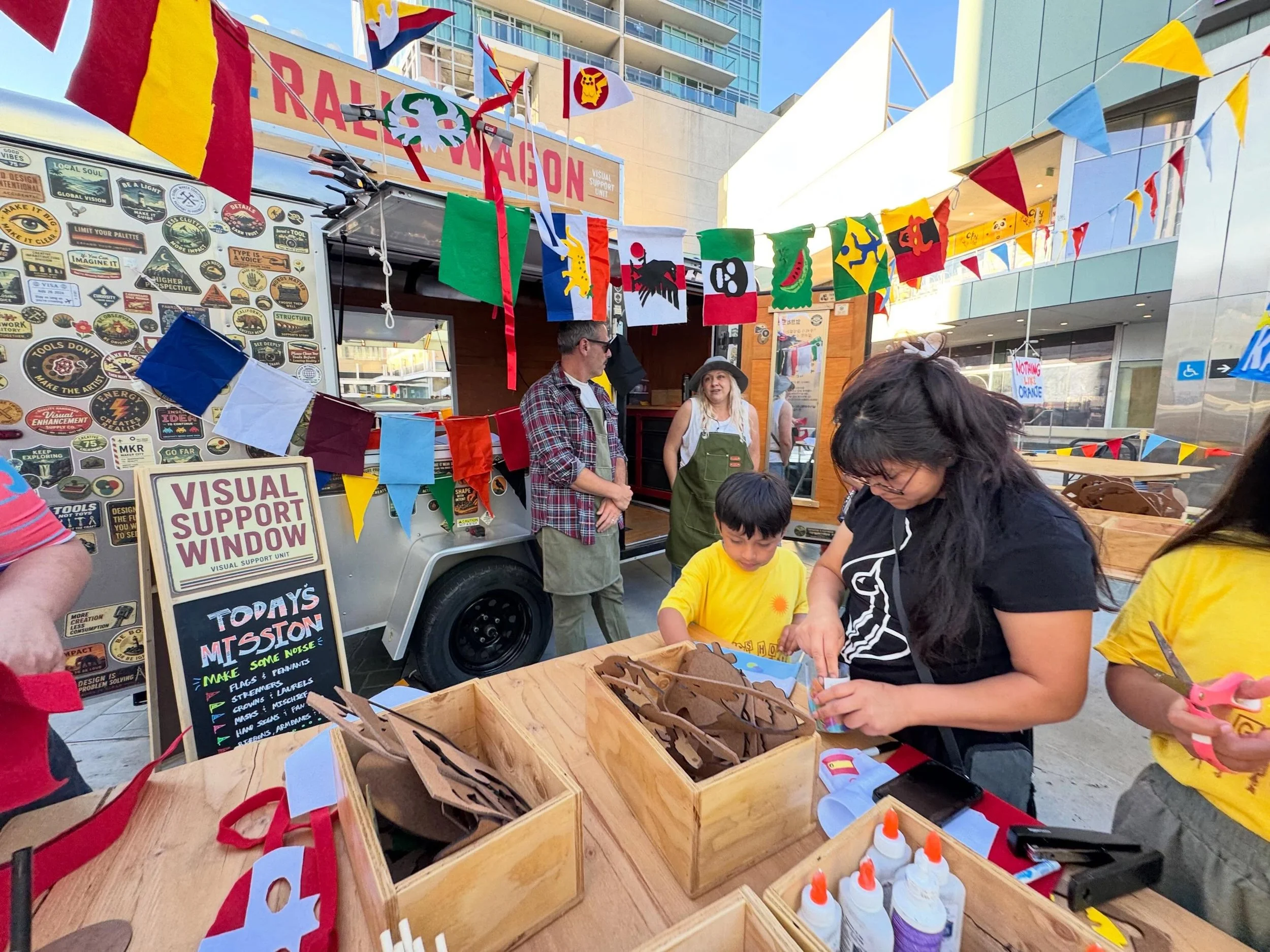 Rally Wagon stop #3: Western &amp; Wilshire.

Mexico won their game, Korea lost to South Africa, but the folks who found their way to the wagon truly scored.

It wasn&rsquo;t the loudest day on the tour, but it had the right kind of magic: good peopl