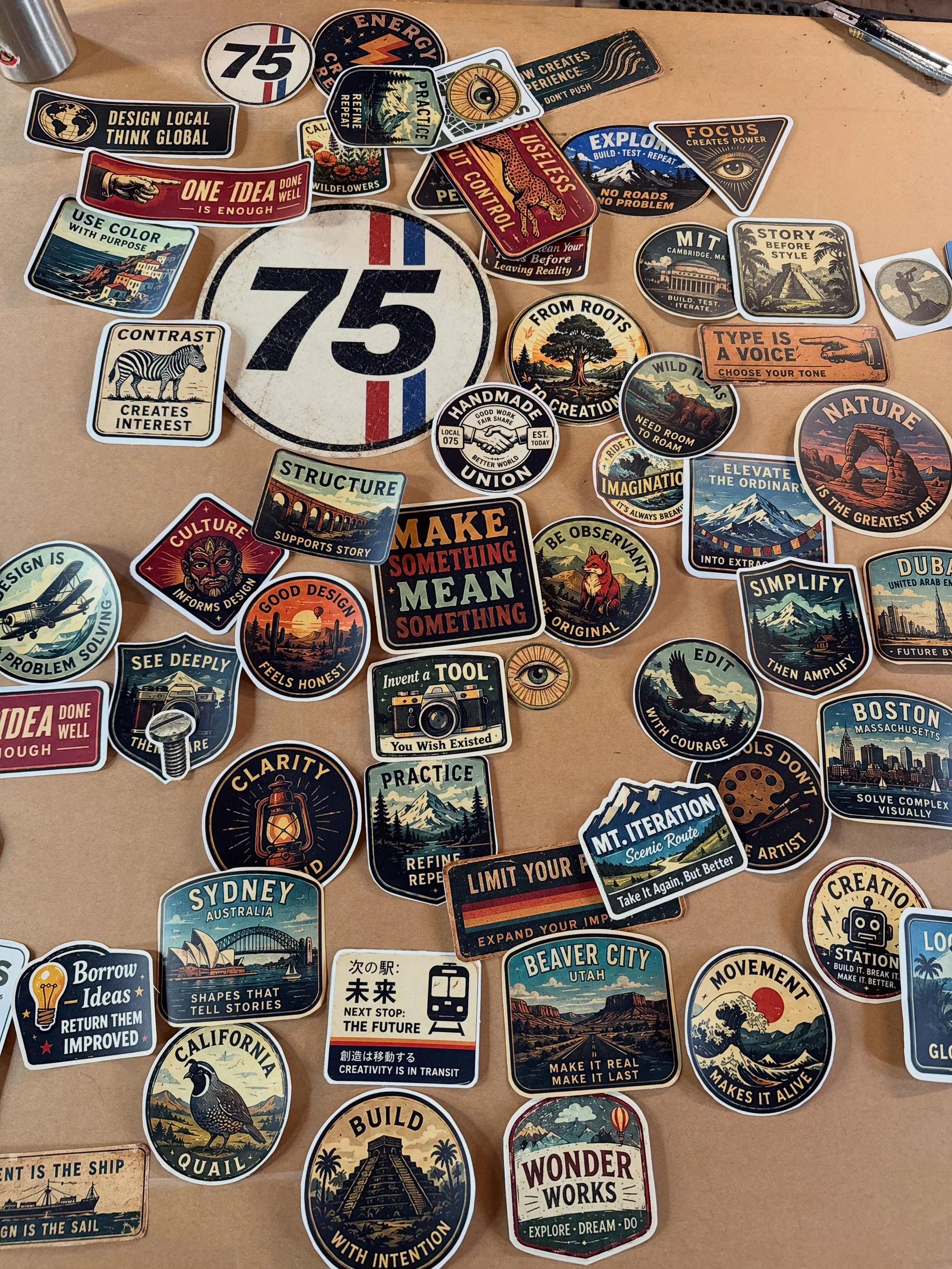 VIVA LA POV.

Before I really get into what these stickers are, I need to talk about the person and the place that helped make them real.

My longtime friend Jeremy Mora runs POV Fine Art Printing in downtown Los Angeles, and this part of the Rally W