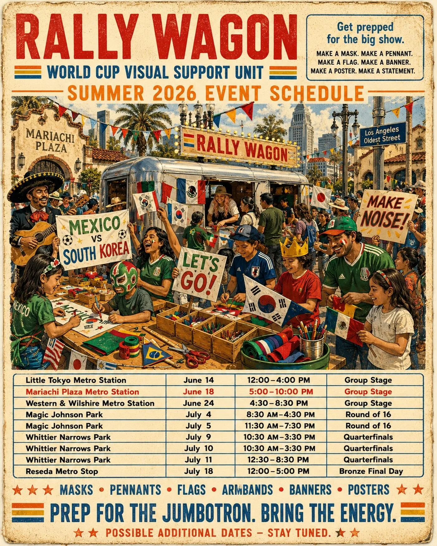THURS NIGHT- MARIACHI PLAZA&hellip;For the last three months, I&rsquo;ve been working on a very special project&mdash;and now we&rsquo;re finally unleashing it across Los Angeles.

The Rallywagon is a mobile Visual Assistance Field Unit built to find