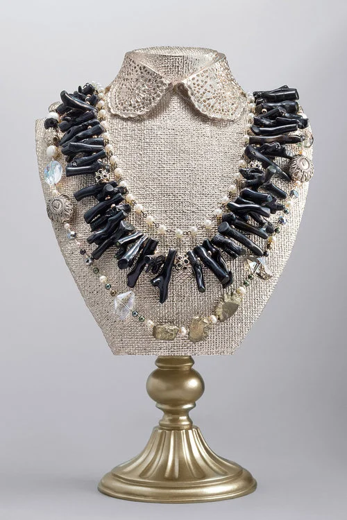 Black Bones, Bobbles & More Necklace