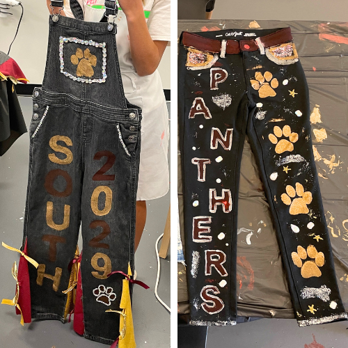 Wear painted jeans of your college to the senior sunset!! | Instagram