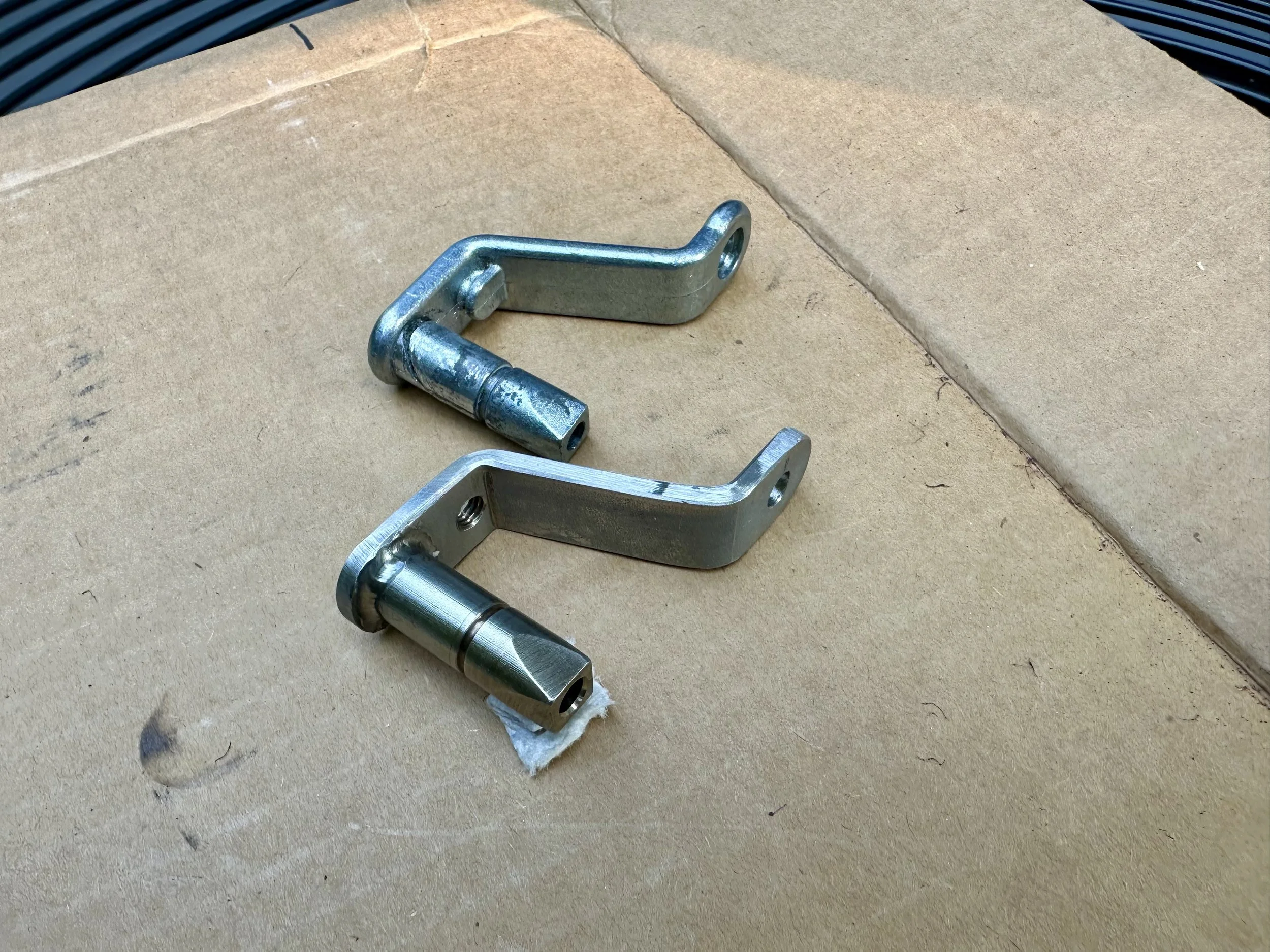   With the weld scale cleaned off, the new part looks very similar to the old one.  