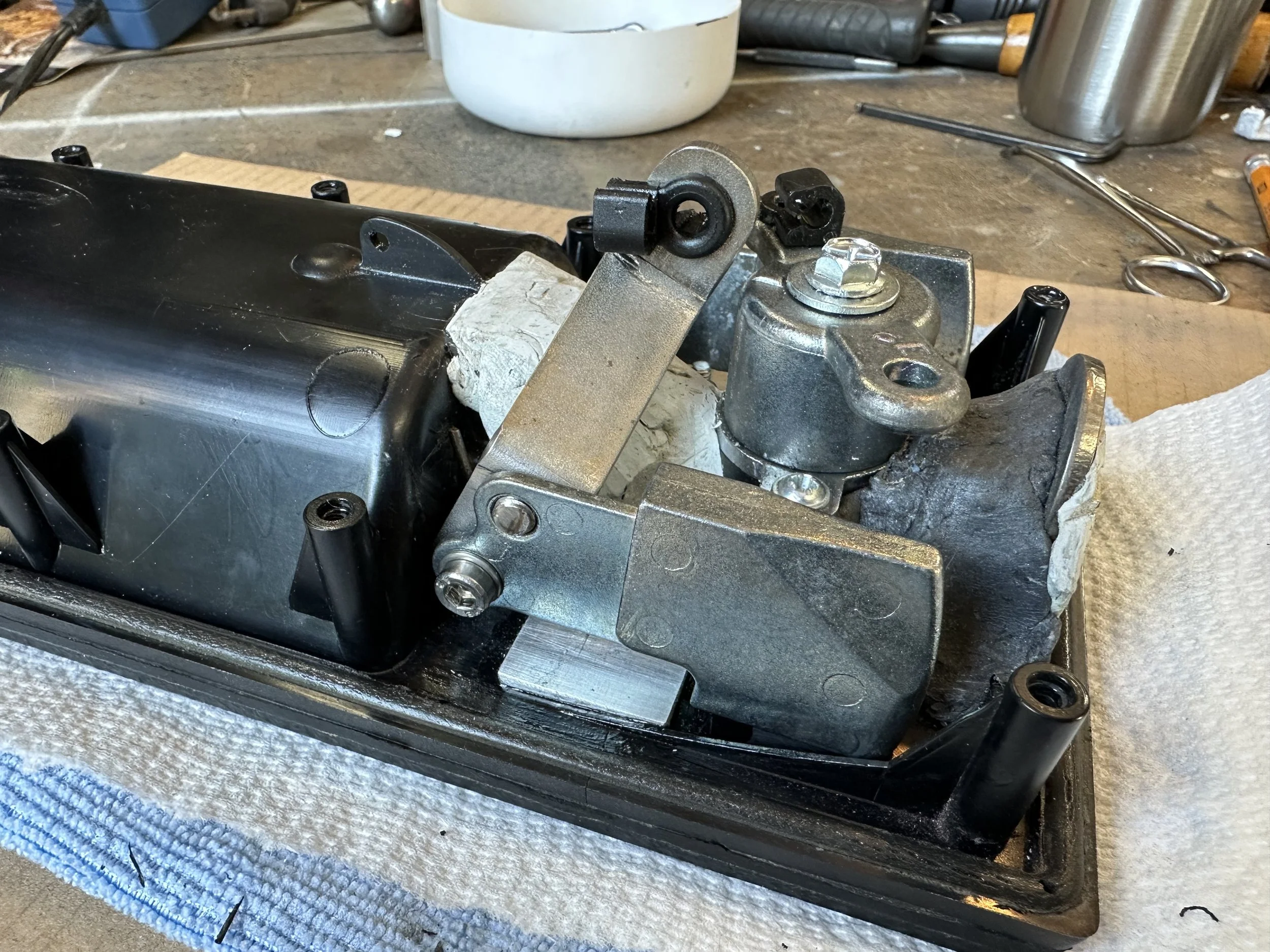   Everything assembled and ready for installing back into the door.  