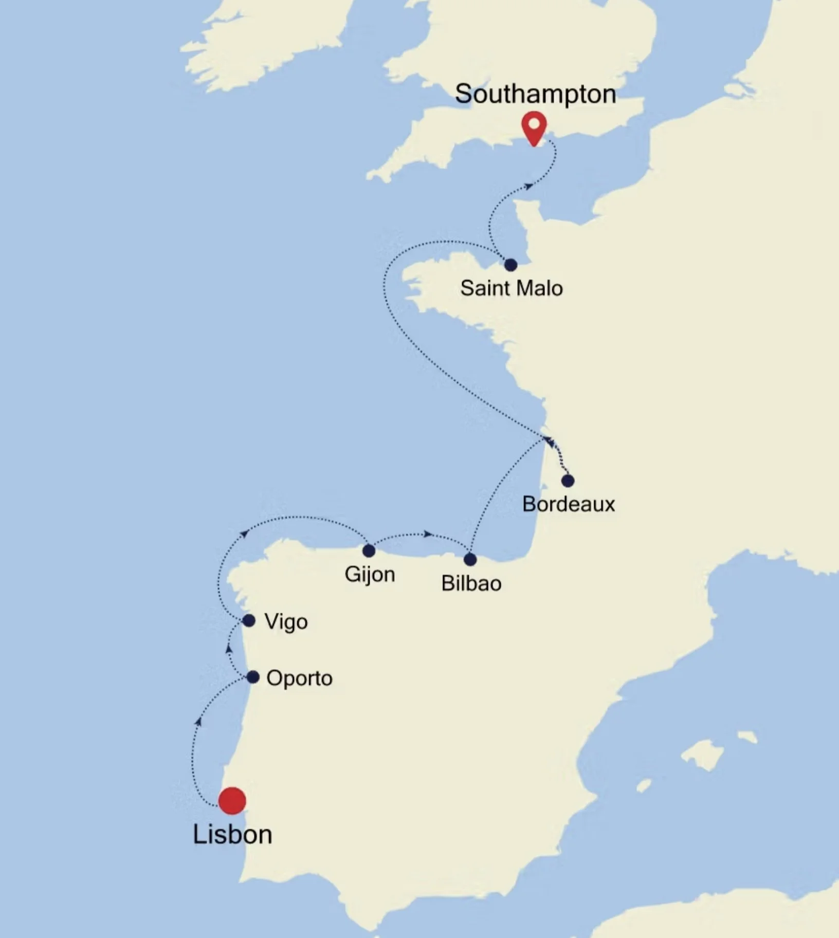 The track of our voyage.