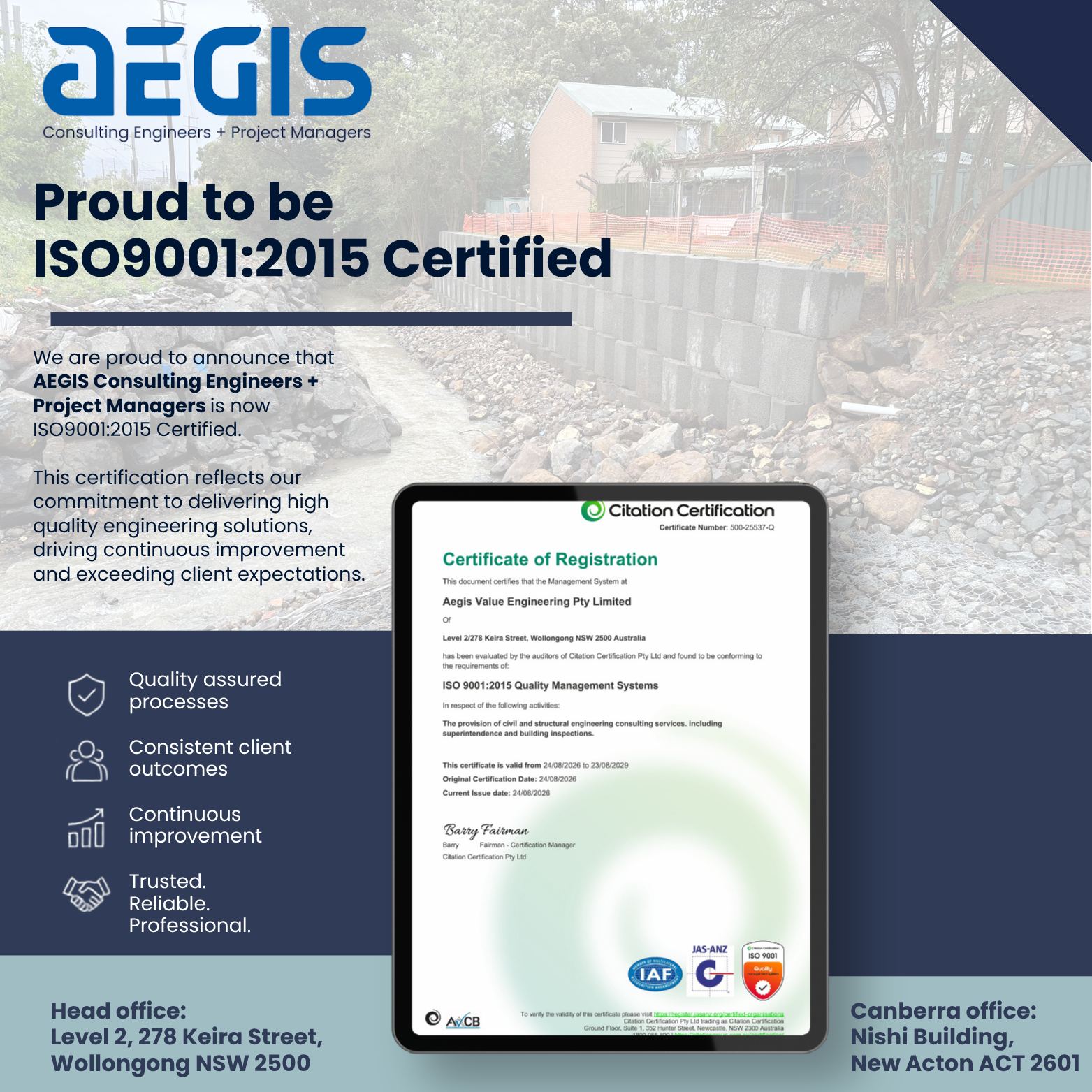 ISO9001:2015 certified