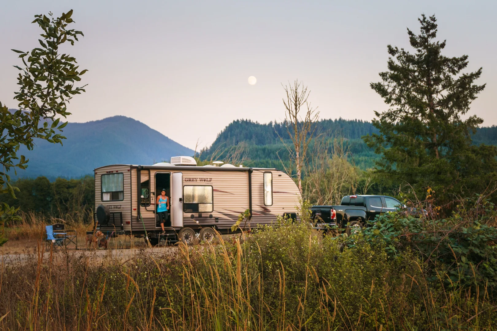 Our first RV was this 28 ft. Travel Trailer.