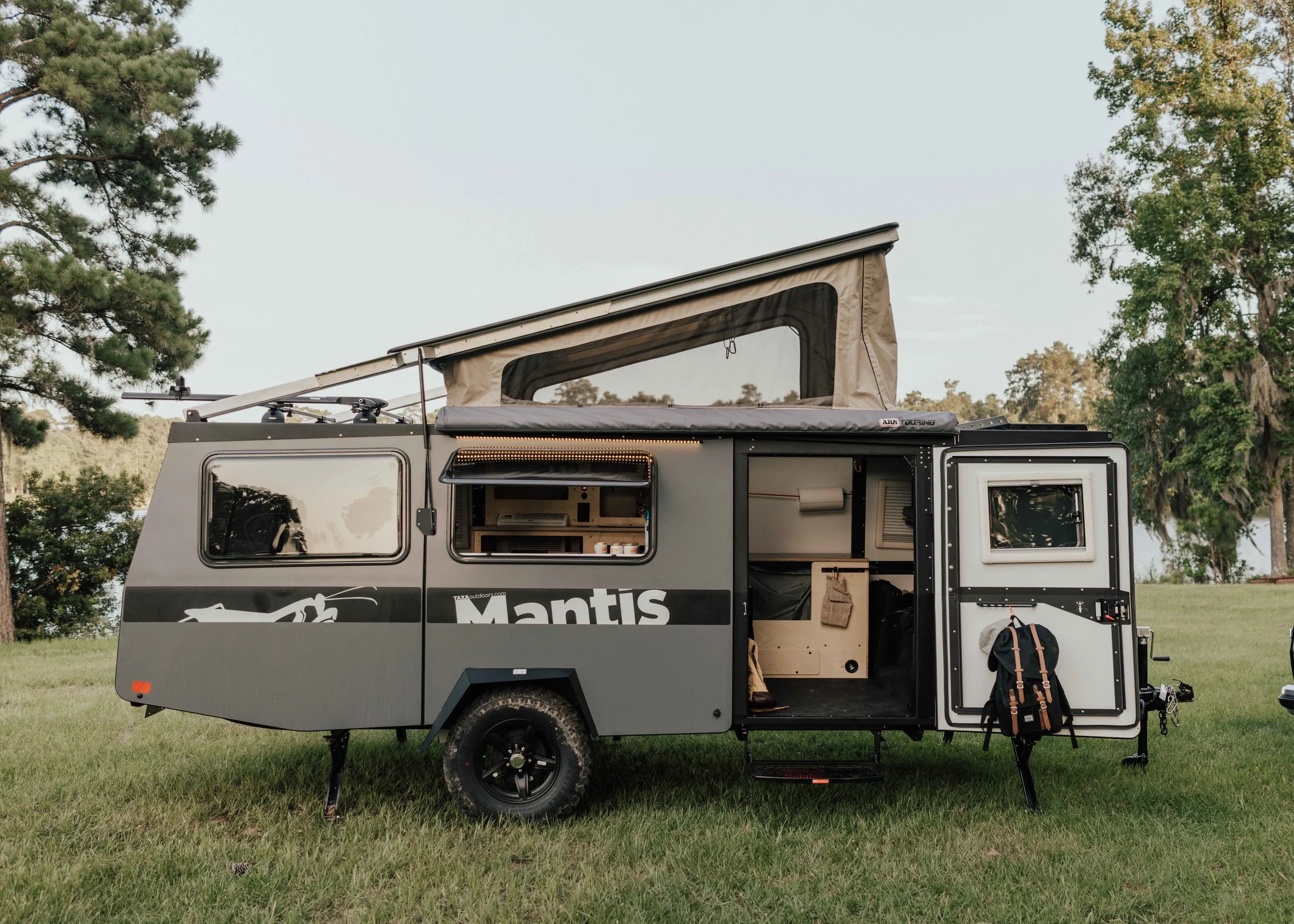 Both the Mantis and the Cricket fit in most regular garages! These are amazing camper options for anyone with limited space, or that doesn’t own a truck. (Credit: TAXA Outdoors)