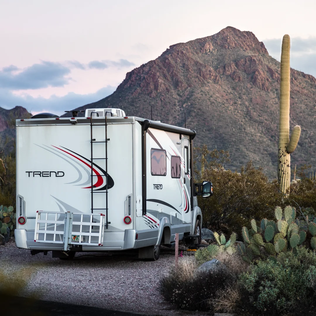 Gilbert Ray campground just outside of Saguaro National Park has been one of our favorite developed campgrounds. We visited with our friends Kenny and Sabrina of Moving Forward Adventures. Kenny and Jon picked out this site in person while I waited out front in the Trend to see if they found a good site.