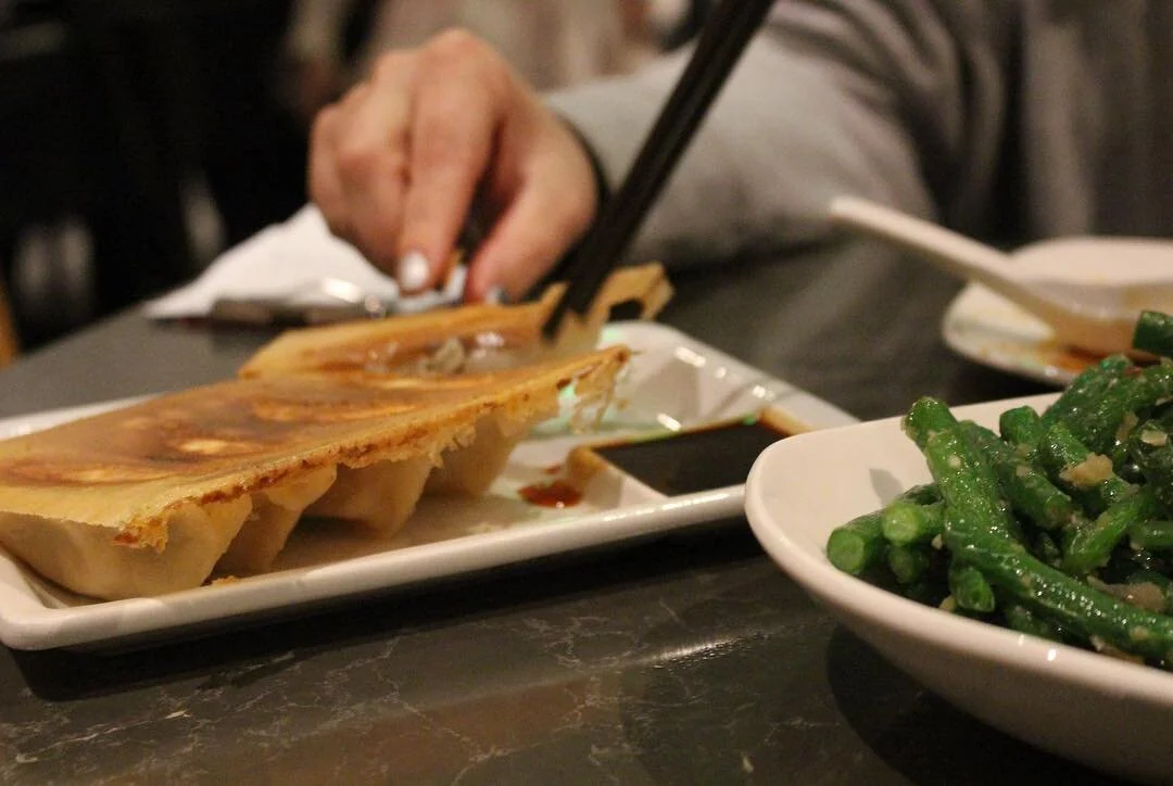 Kurobuta pork and shrimp potstickers at Din Tai Fung, Glendale