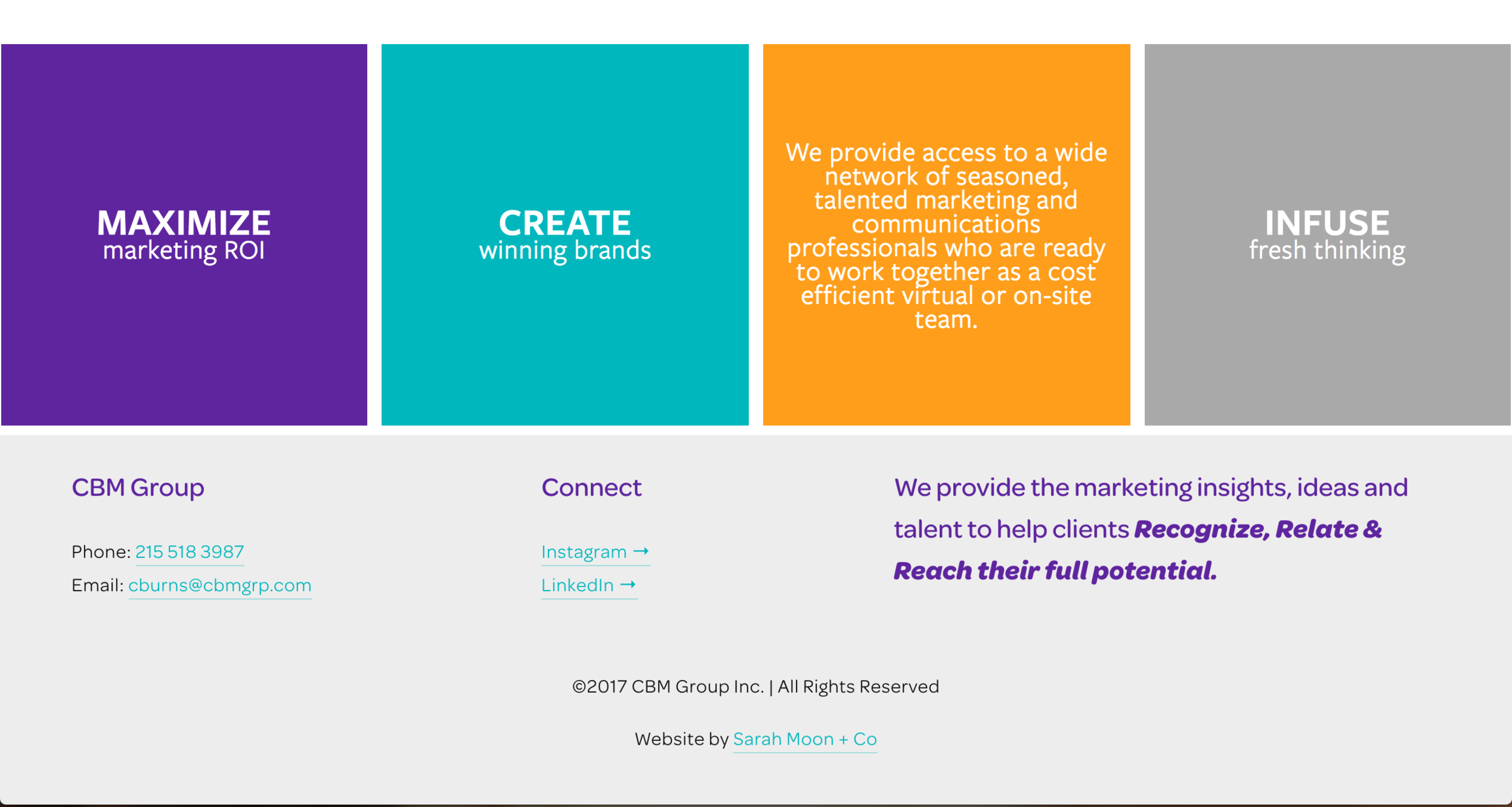Flip Card Interaction on a Squarespace Website - Sarah Moon + Co, sarahmoon.net