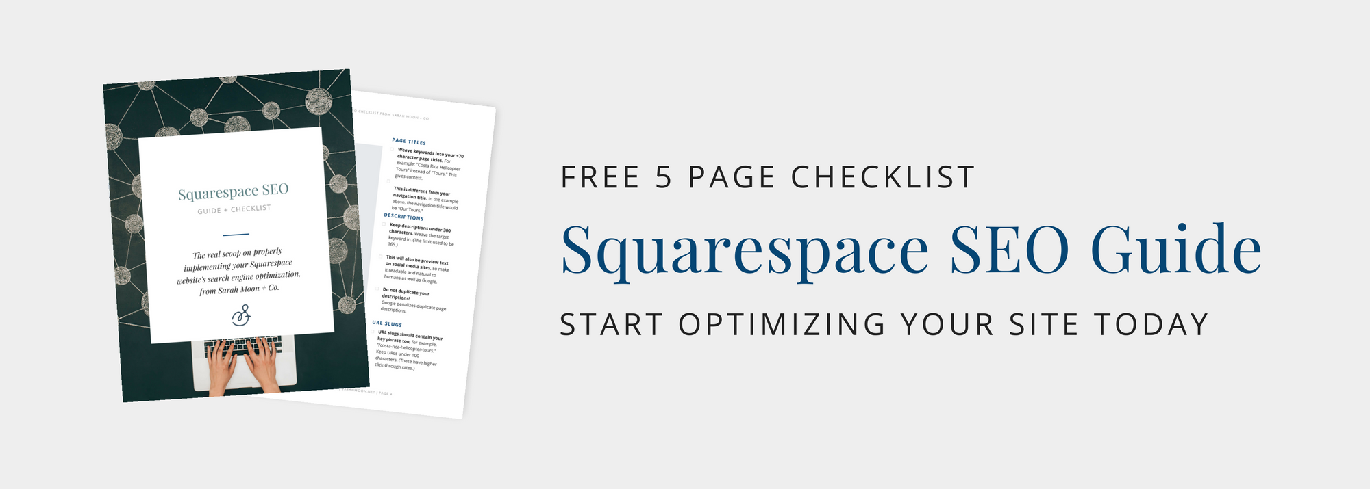Get your Squarespace SEO guidebook from Sarah Moon + Co!