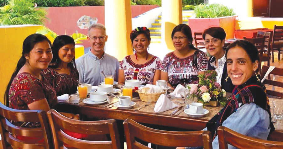 Launch day at the Weaving Strength and Knowledge exchange program. Antigua, Guatemala. Photo: Alan Zulch.