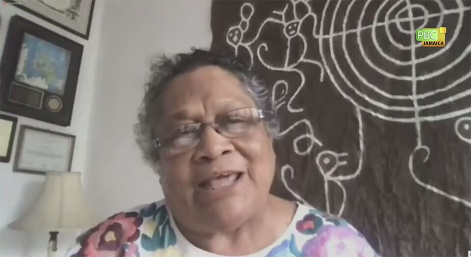 Miskita activist Myrna Cunningham speaks at a May 27 conference sponsored by the Vatican and the U.N. Food and Agriculture Organization. (NCR screenshot)