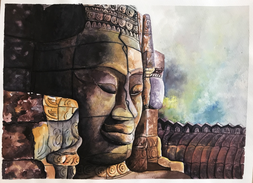 Watercolor of Angkor Wat