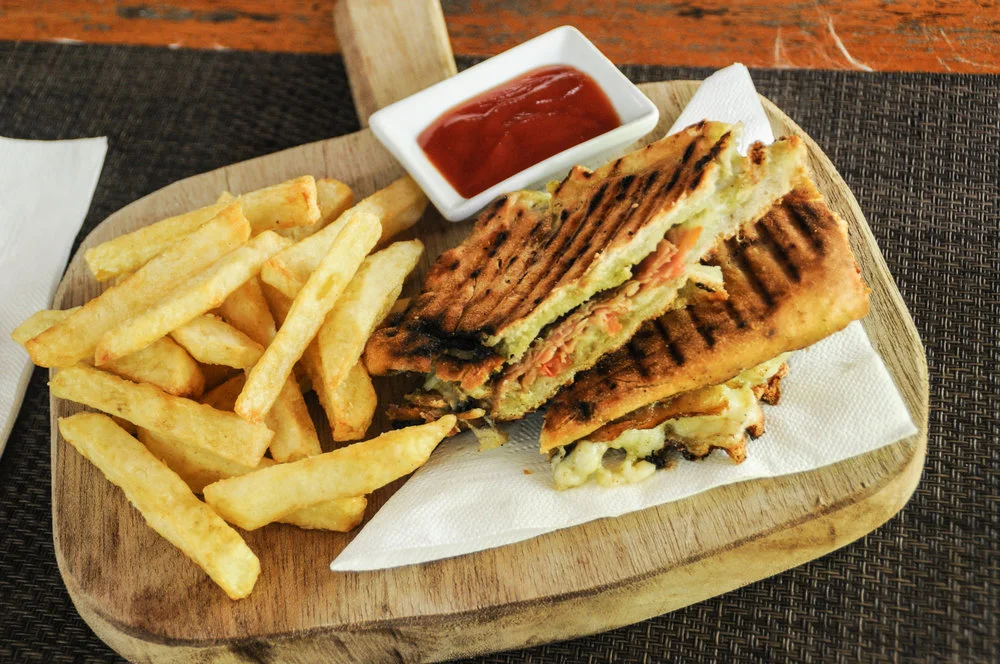 Panini and fries
