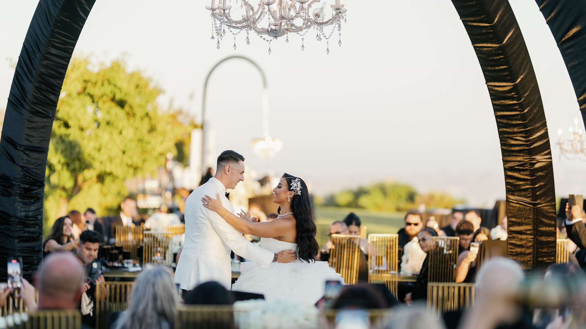 wedding first dance malibu sea view estate