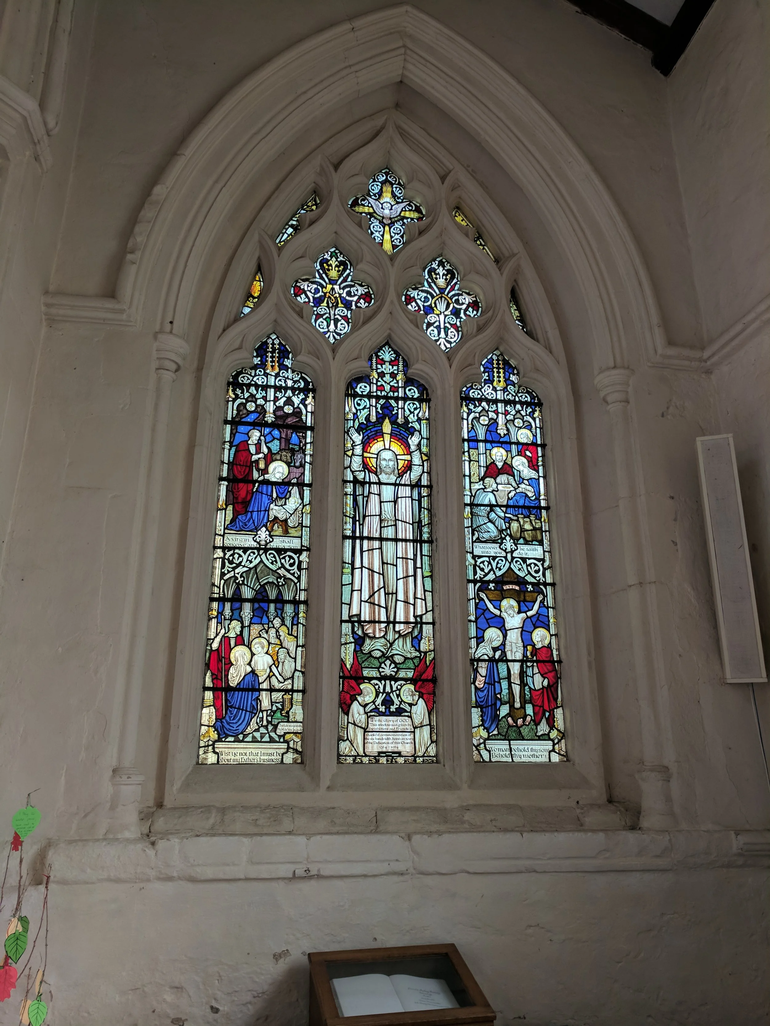 Stained glass window in the North isle