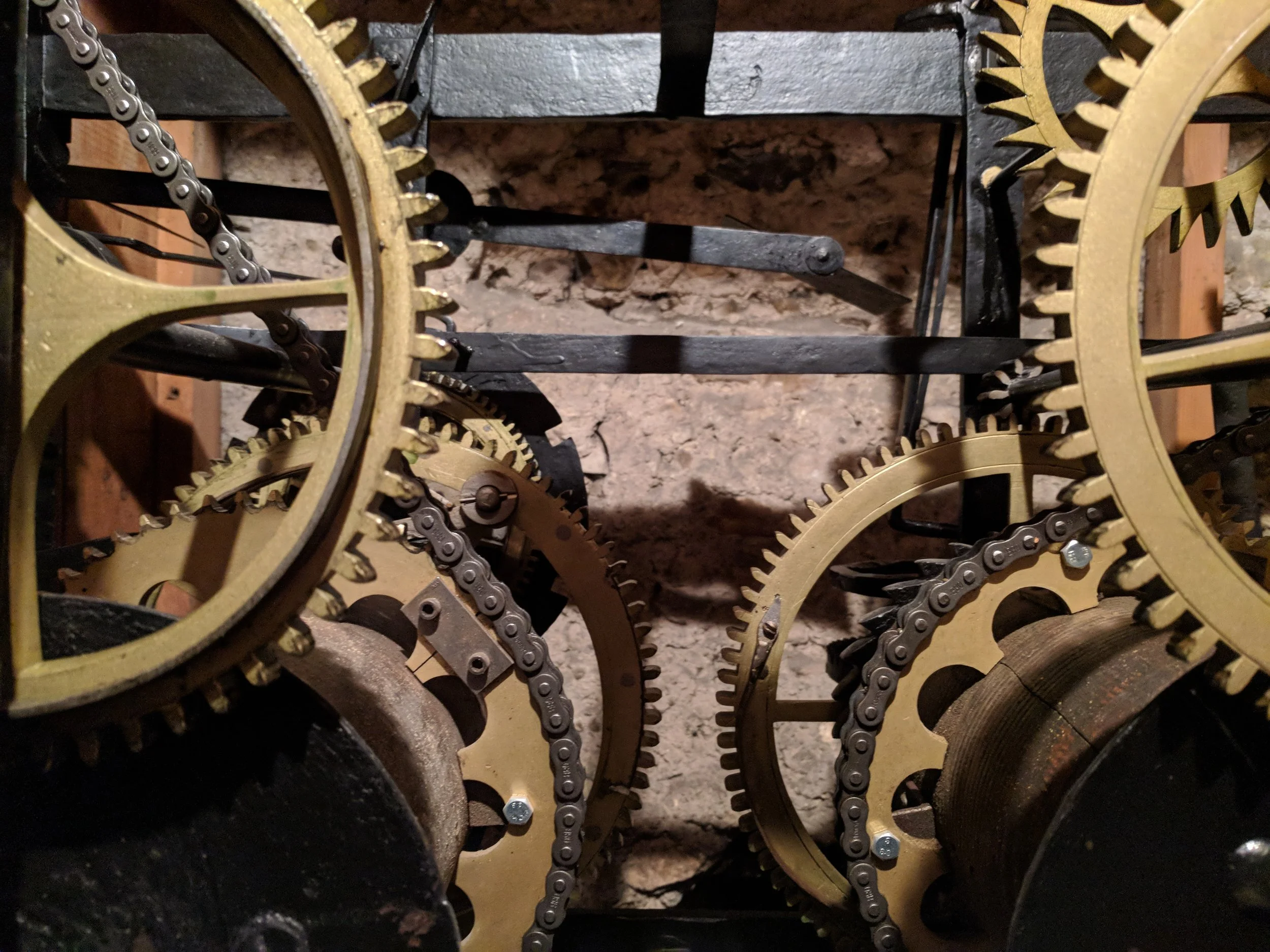 Inner works of the clock