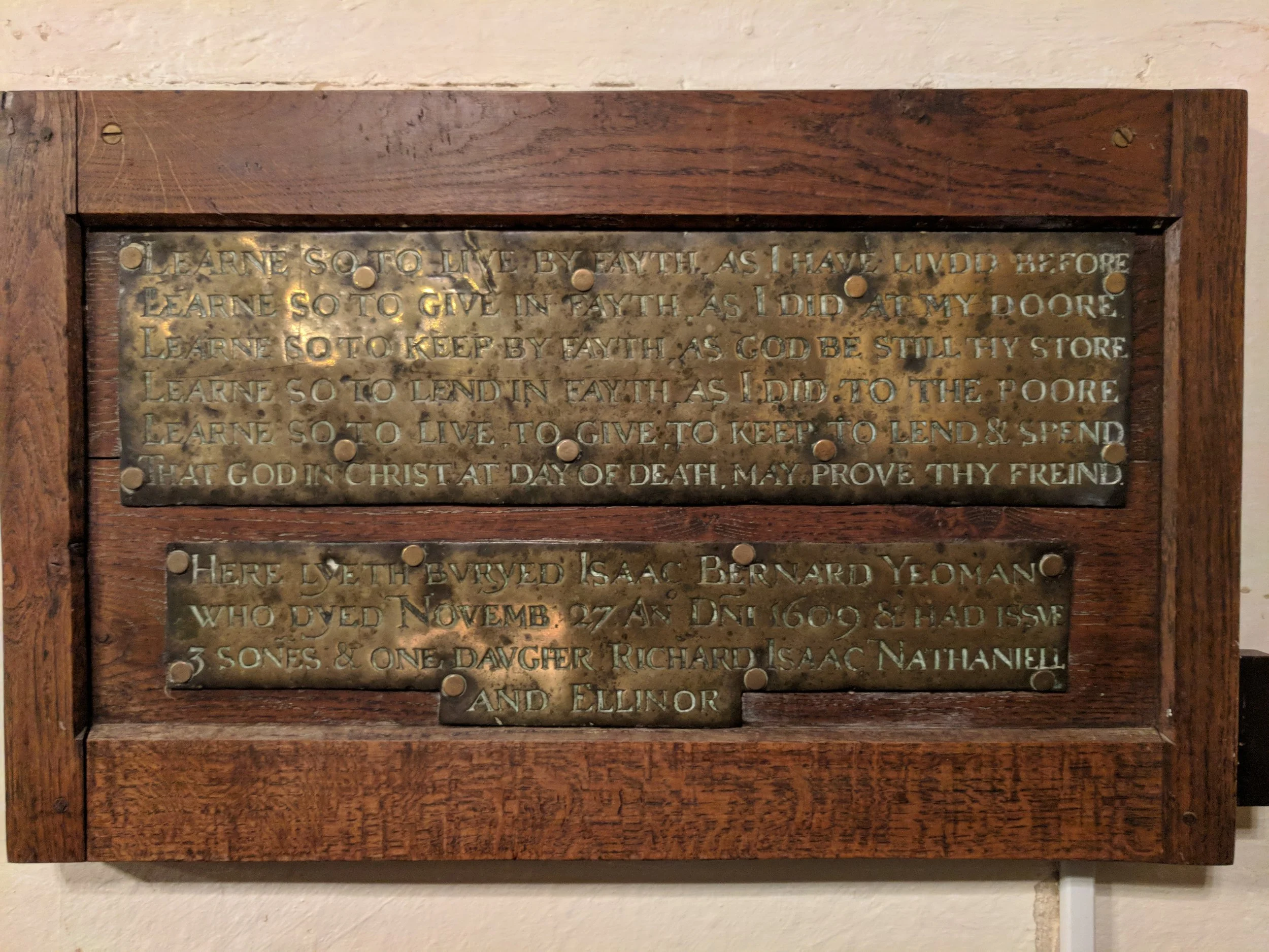 17th Century plaques