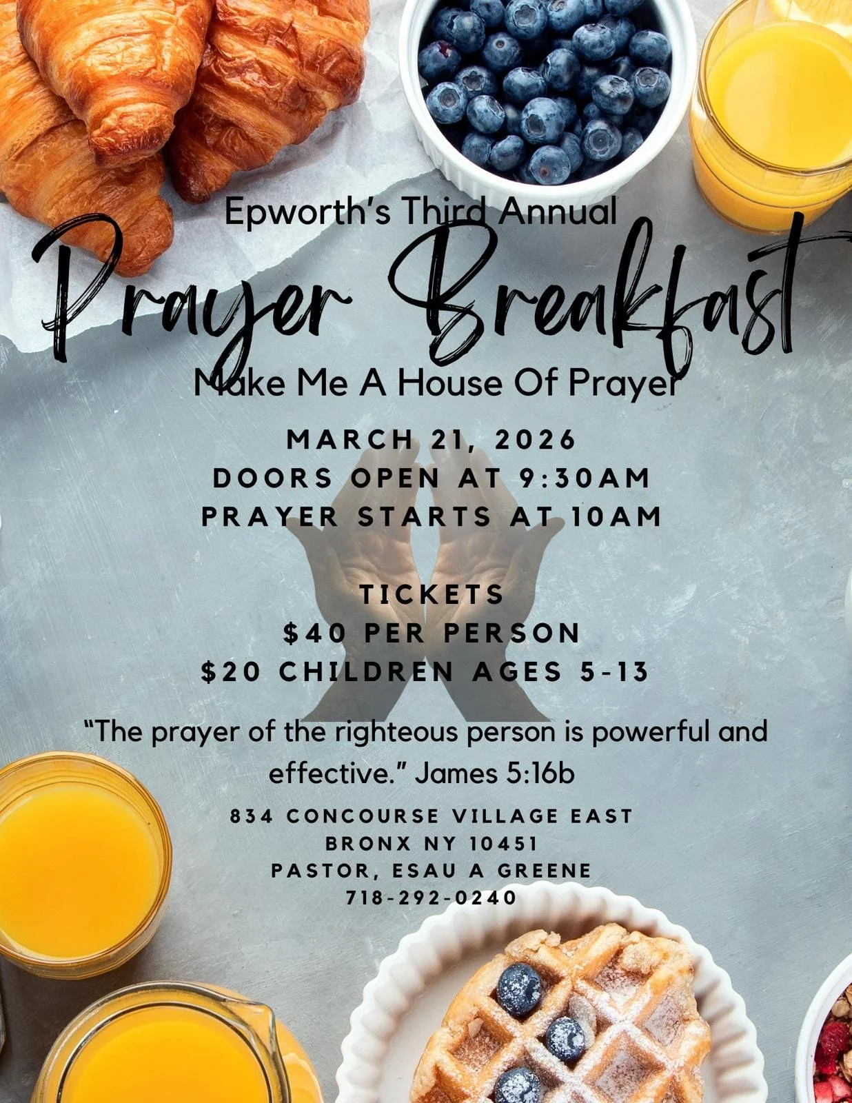 Epworth Third Annual Prayer Breakfast