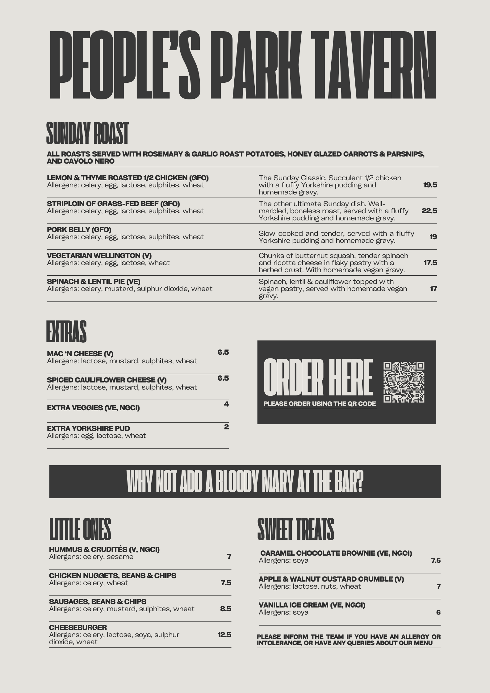 FOOD — People's Park Tavern