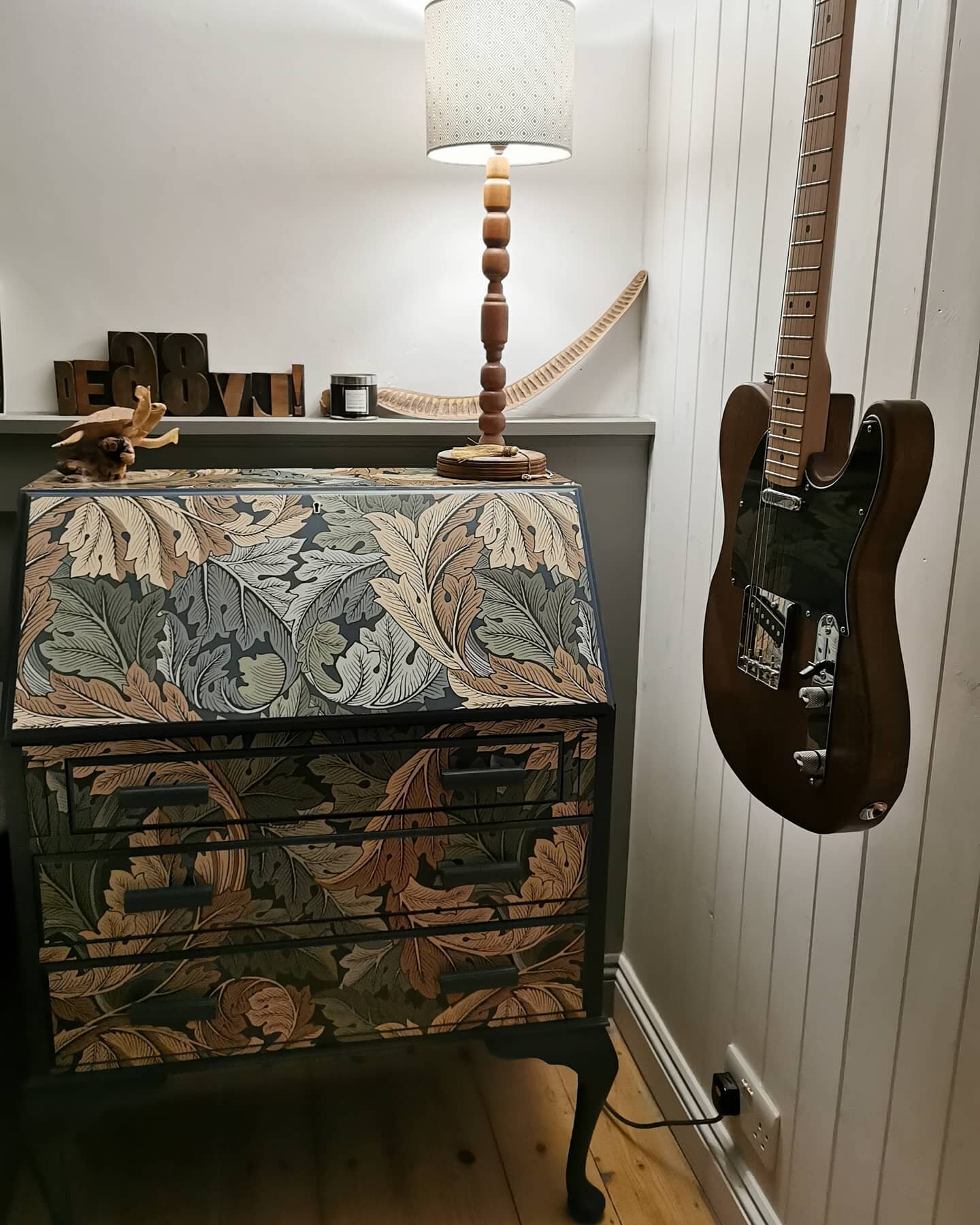 Collecting unique furniture pieces over time really helps add character to any home. This beautiful restored bureau in William Morris print by @thepheasantpluckerswife made its way to us last night and sits perfectly with the rest of the interior, ad