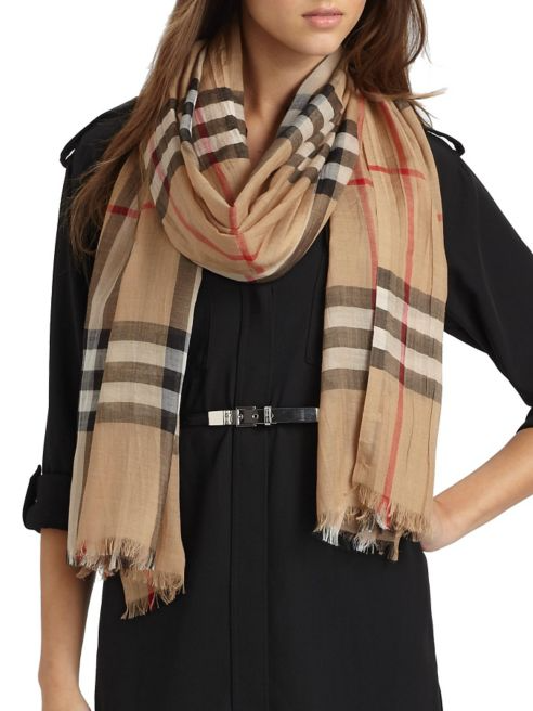 burberry big check scarf