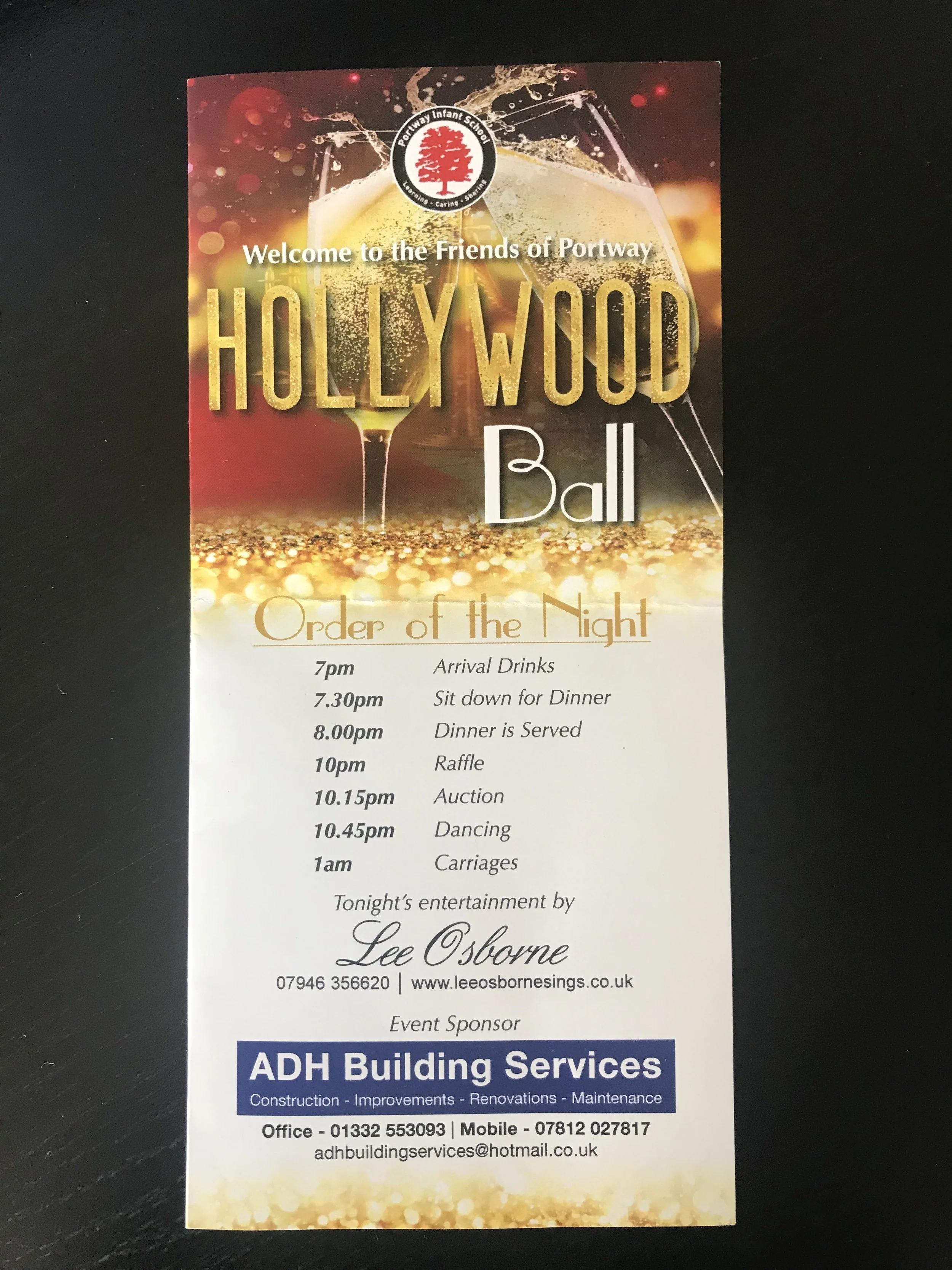 ADH Building Services sponsored our Local school summer ball to help them raise money for a new playground. 