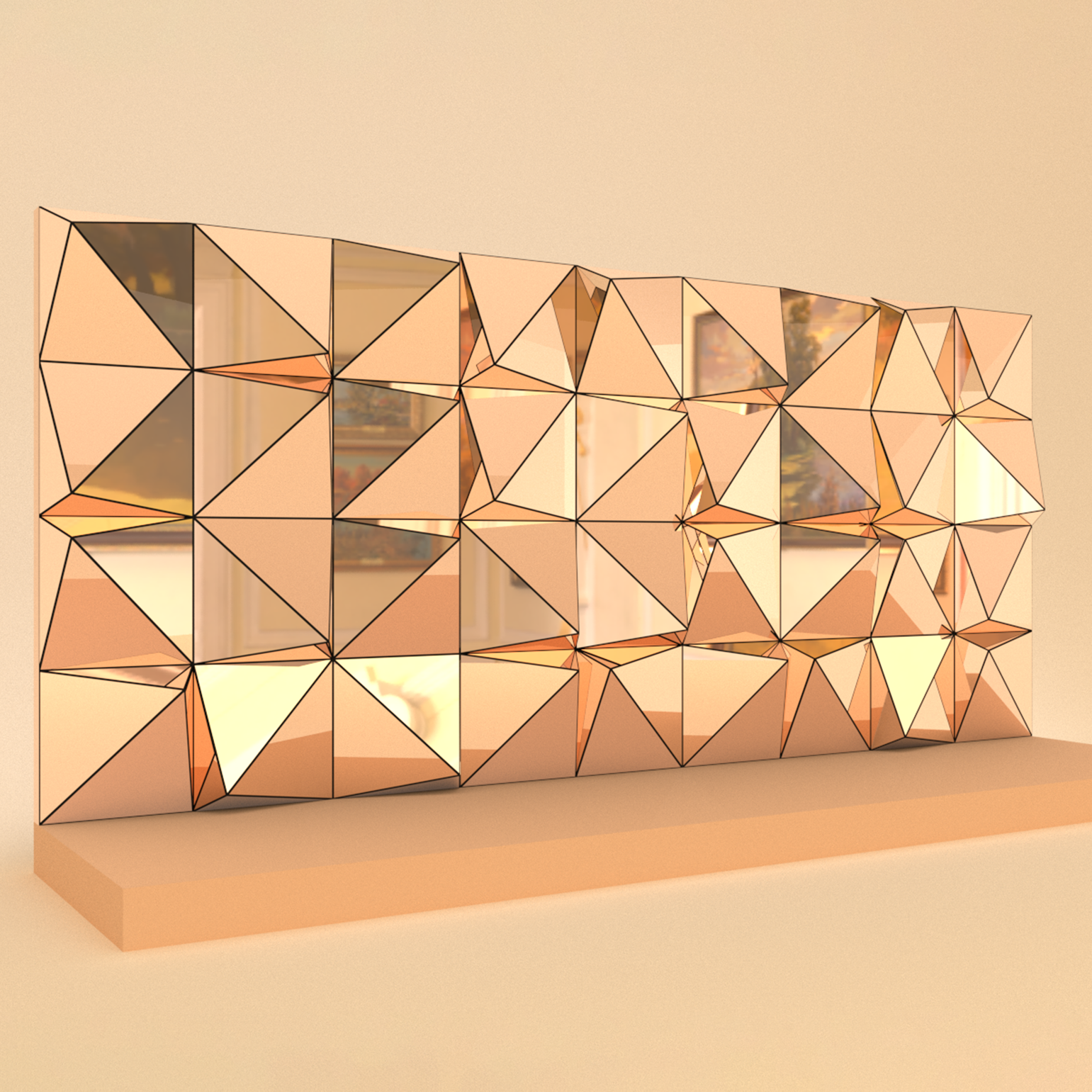 CHAMPAGNE FACET WALL