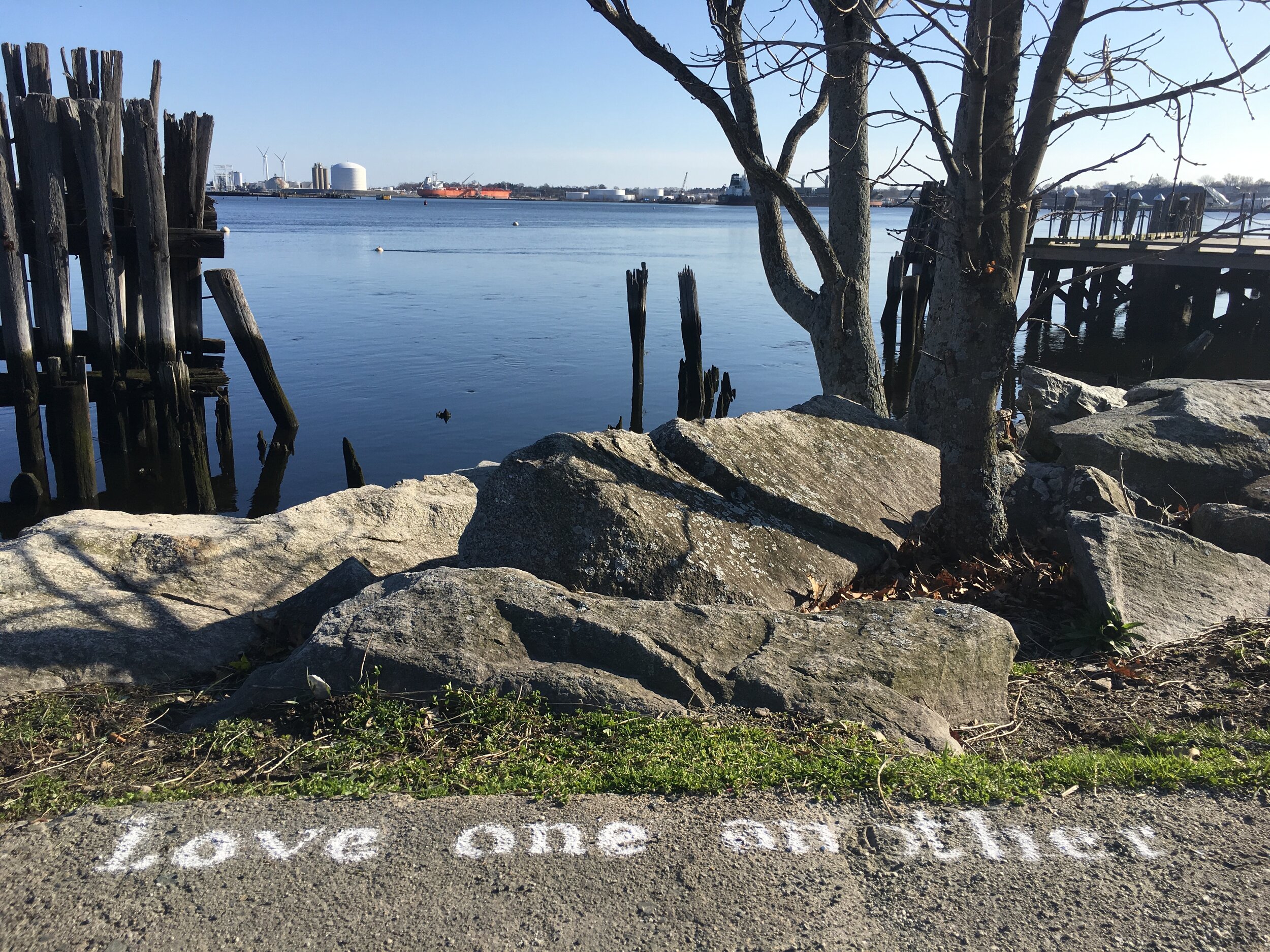  "Love one another." — Jesus  India Point Park, PVD  April 2020 