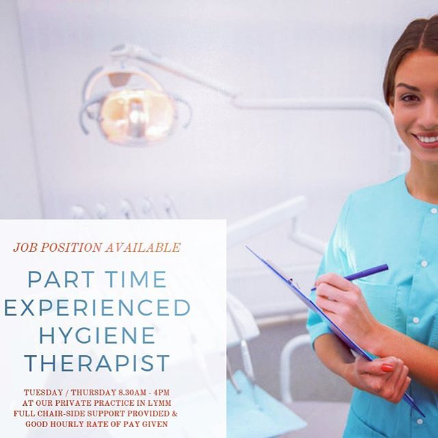 A new job opportunity has arisen for an experienced hygiene therapist to work either a Tuesday or a Thursday at our private practice in Lymm working 8.30am - 4pm.

The post that is currently available is for a therapist with the following attributes 