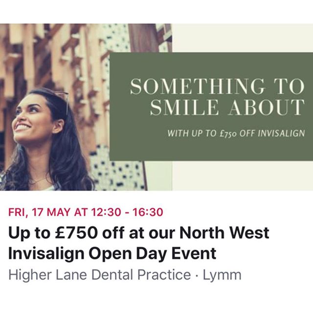 During Smile Month we will be holding an exclusive INVISALIGN OPEN DAY whereby we will be discounting treatments of up to &pound;750 (our biggest discount to date). Invisalign is the market leader in virtually invisible braces, allowing you to achiev