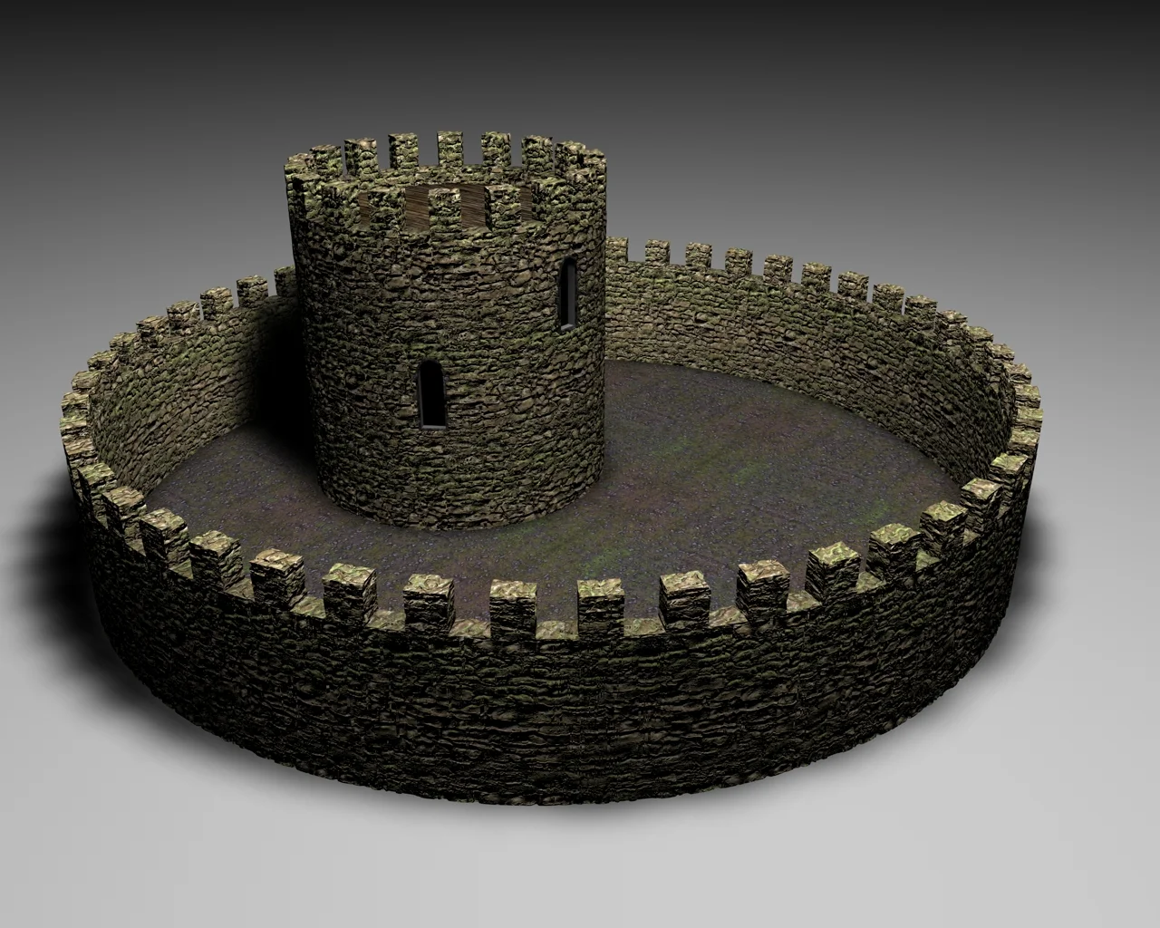 Reconstruction of the castle wall and tower