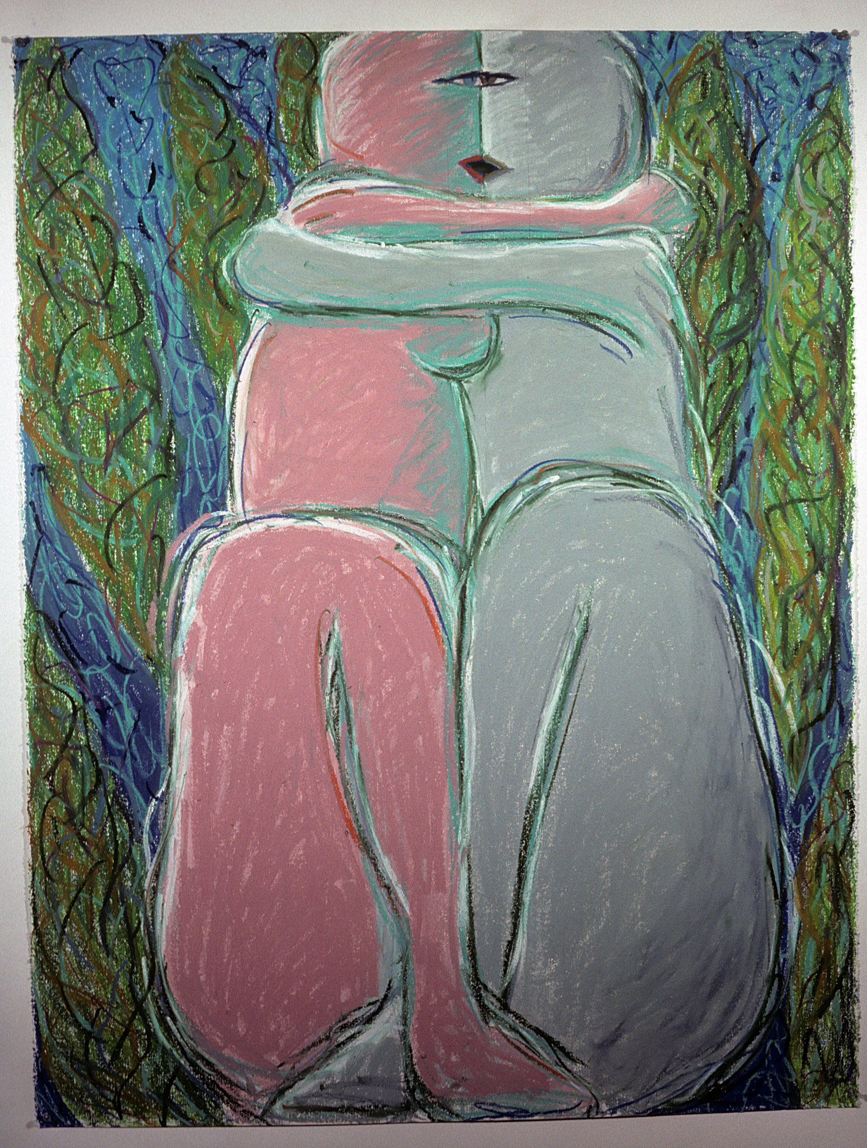 oil stick on paper / 34" x 44"