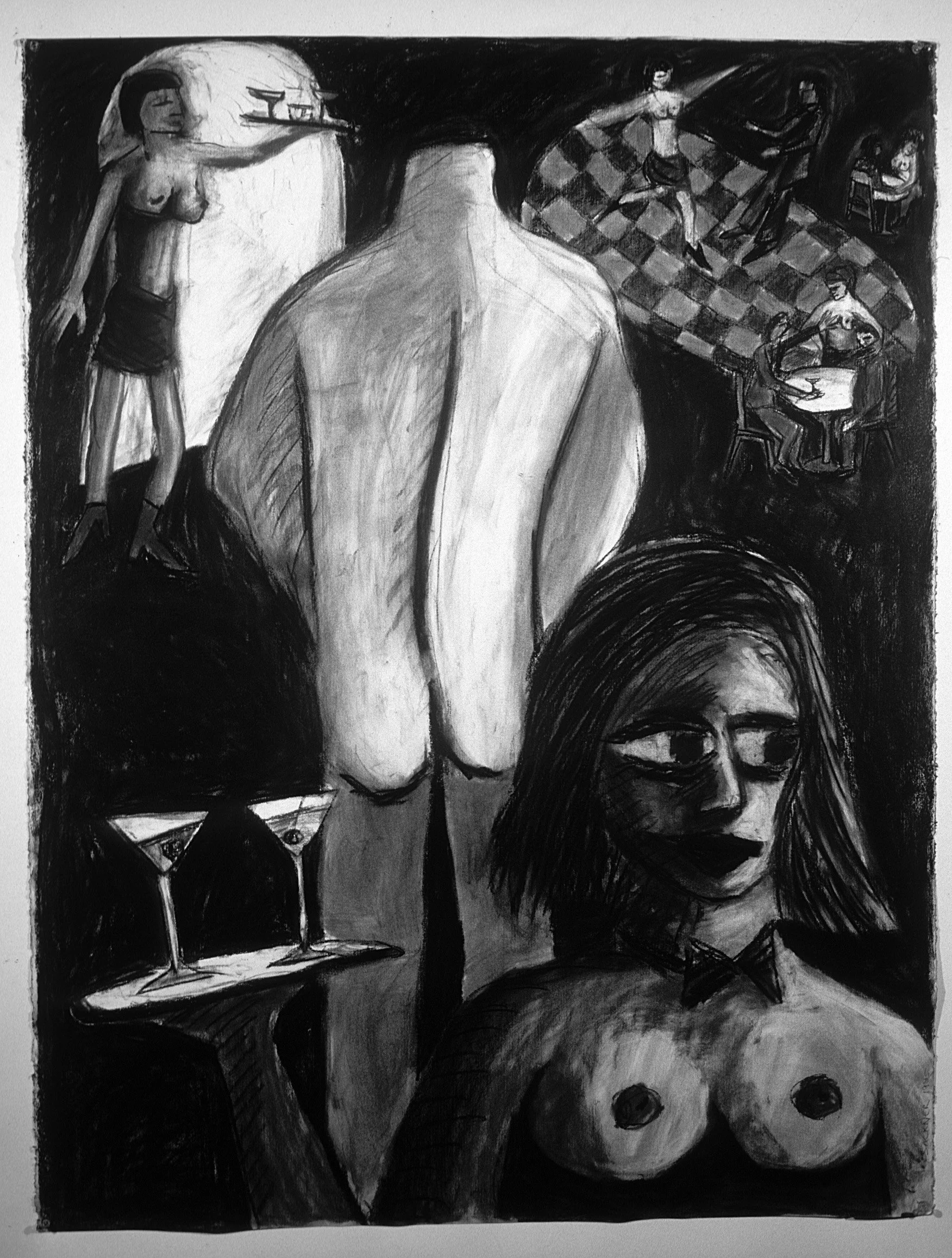 charcoal on paper / 32" x 44"