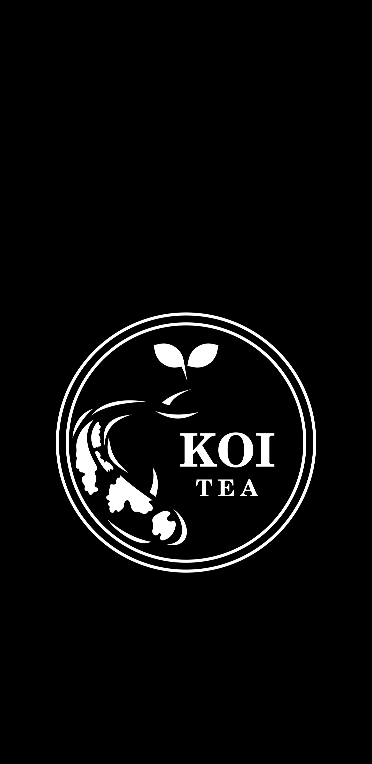 Minimal Koi Tea Logo for Samsung Galaxy S9 Wallpaper (Black) — Koi Tea |  Bubble Tea and Ice Cream