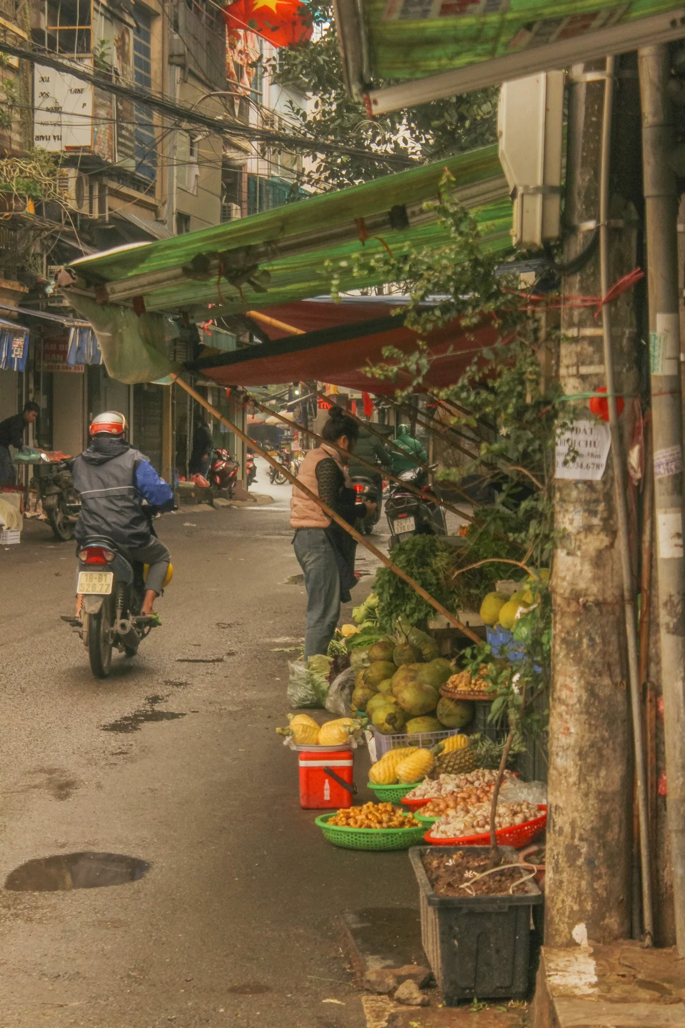 a rainy day in hanoi, vietnam 2025