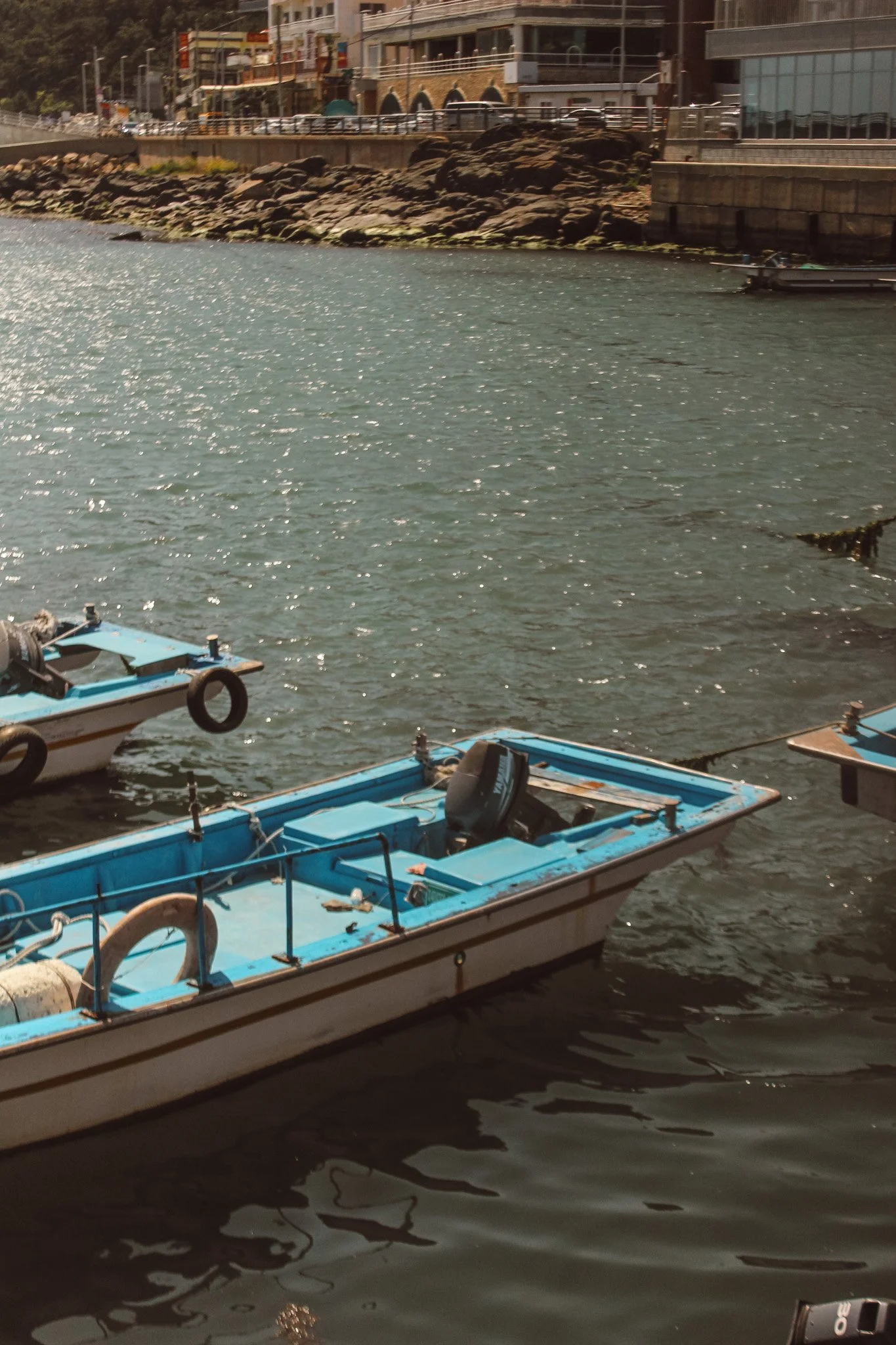Riding the Haeundae Blueline Park coast by train and Sky Capsule