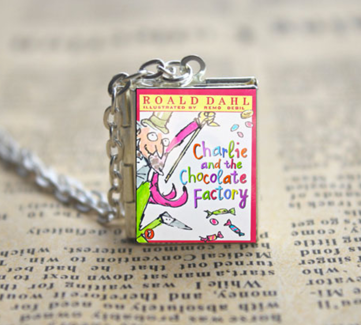Charlie and the Chocolate Factory Book Necklace