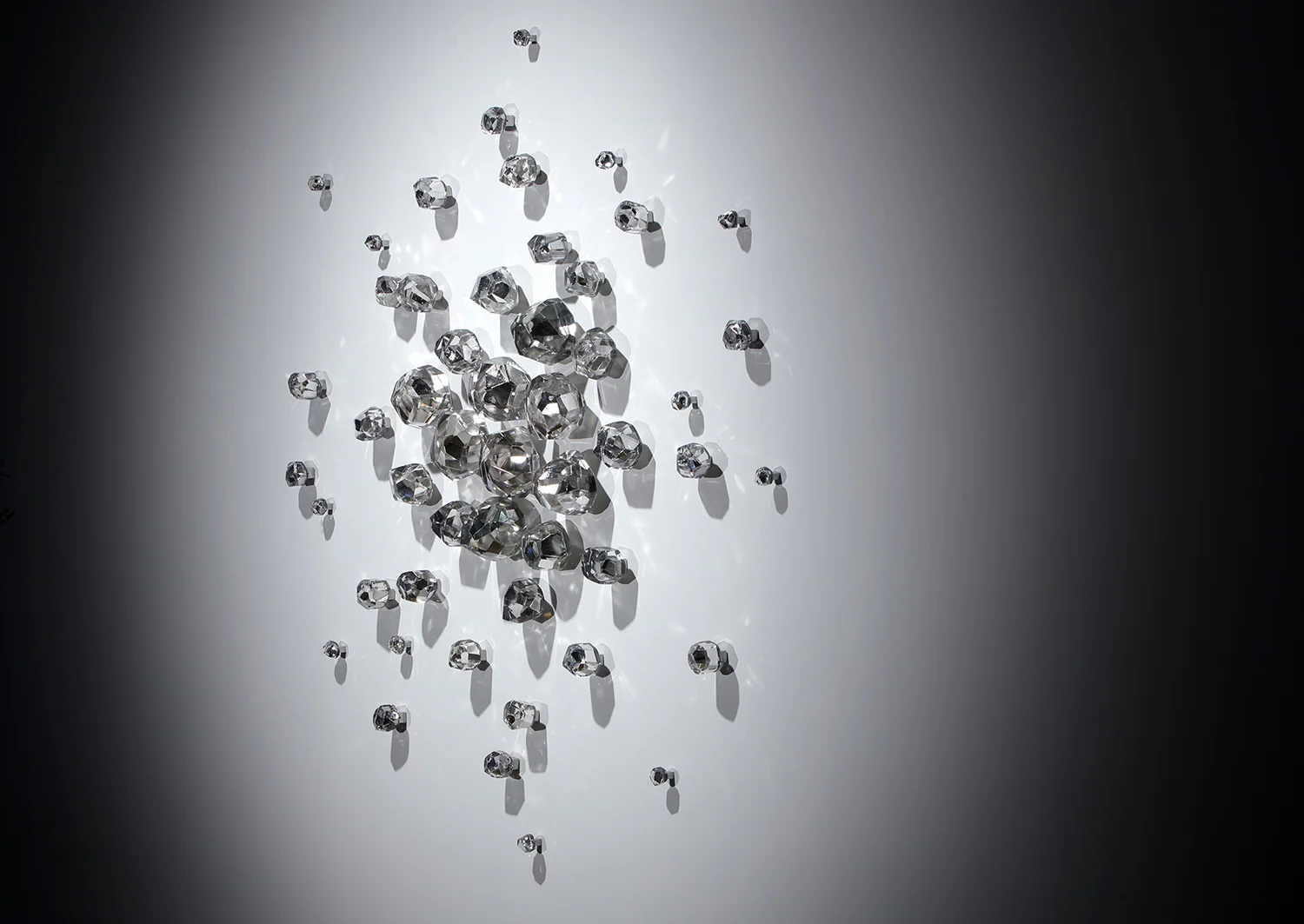 Indra's Web in situe at this years British Glass Biennale.