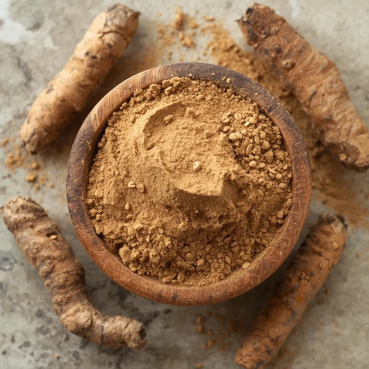 Organic Ashwaganda root powder for drinks.jpg