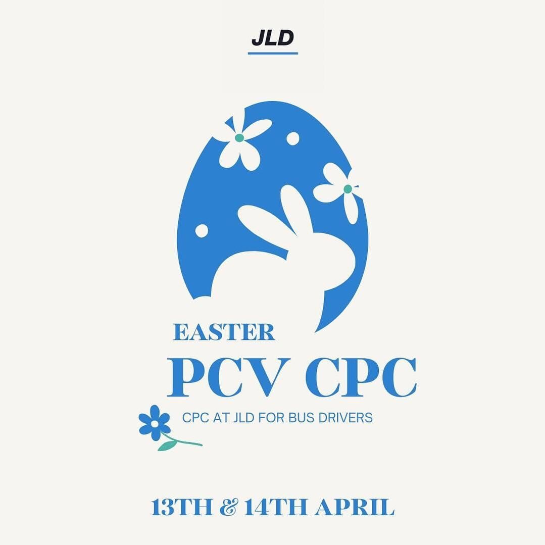 Fitting in with the Easter Holidays, JLD have scheduled not one but TWO PCV CPC dates for all of you bus drivers!

Don't miss out on the opportunity to book and attend!

www.jldlgv.co.uk