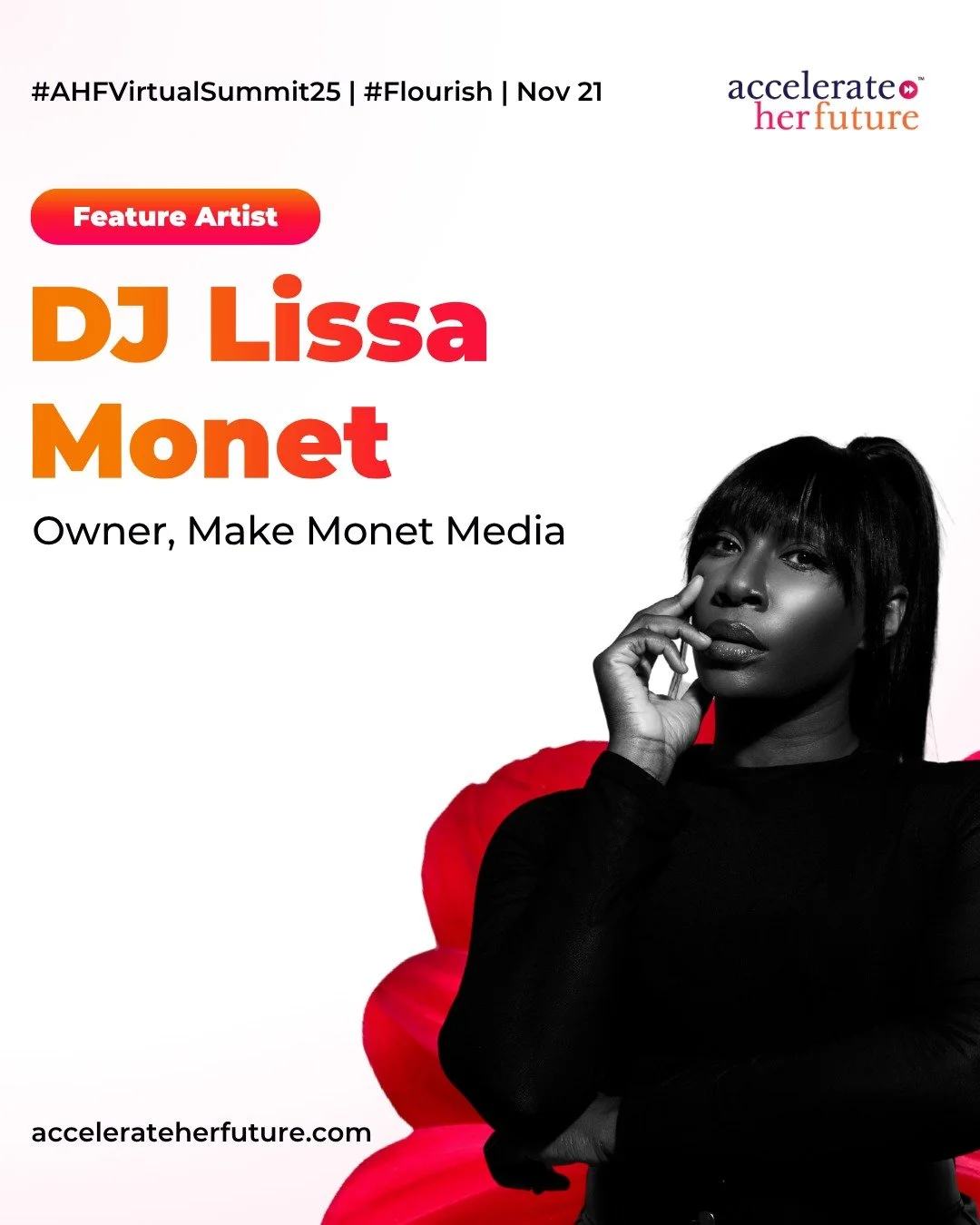 So excited to open the @accelerateherfuture Virtual Conference on Nov 21st with a DJ set that celebrates community, connection, and representation.

So honored to be part of a platform amplifying the voices of women of color across Canada. 

Want to 