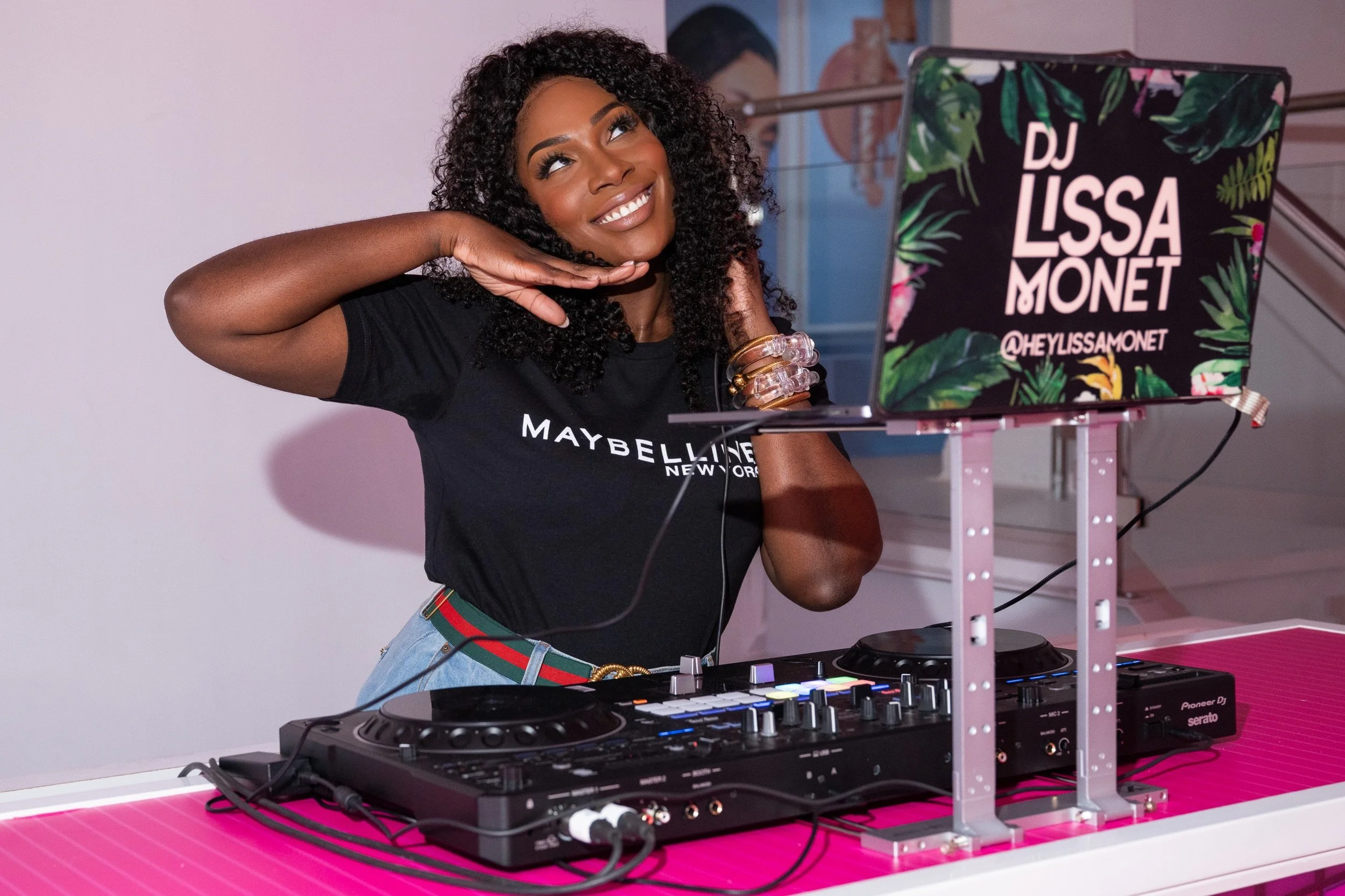 Lissa Monet performing a live DJ set