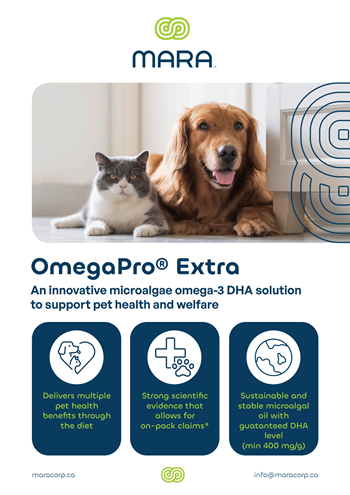 Mara Renewables microalgal omega-3 DHA pet brochure