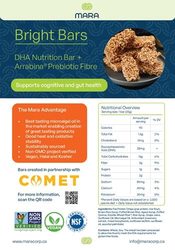 Mara Omega 3 DHA and Prebiotic Fibre Concept Bar Flyer