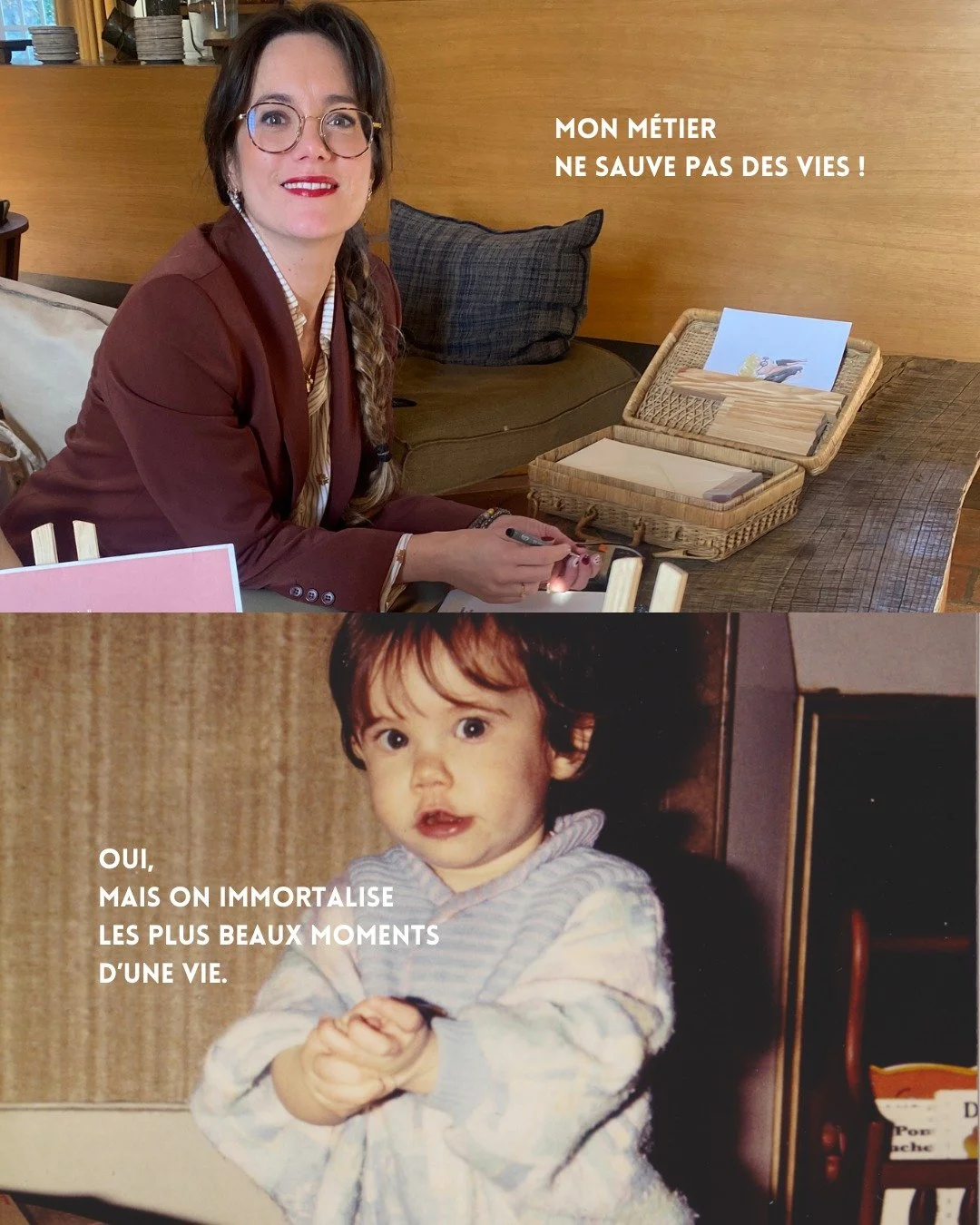 Parfois je regarde ma vie
avec les yeux de l&rsquo;adulte que je suis devenue.

Et parfois,
j&rsquo;essaie de l&rsquo;&eacute;couter avec les yeux
de la petite fille que j&rsquo;&eacute;tais.

Et bizarrement&hellip;
elle trouve qu&rsquo;on s&rsquo;en