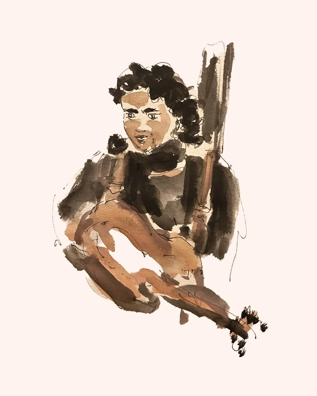 Musicien dans le m&eacute;tro parisien

#metro #musicien #livesketching #croquis